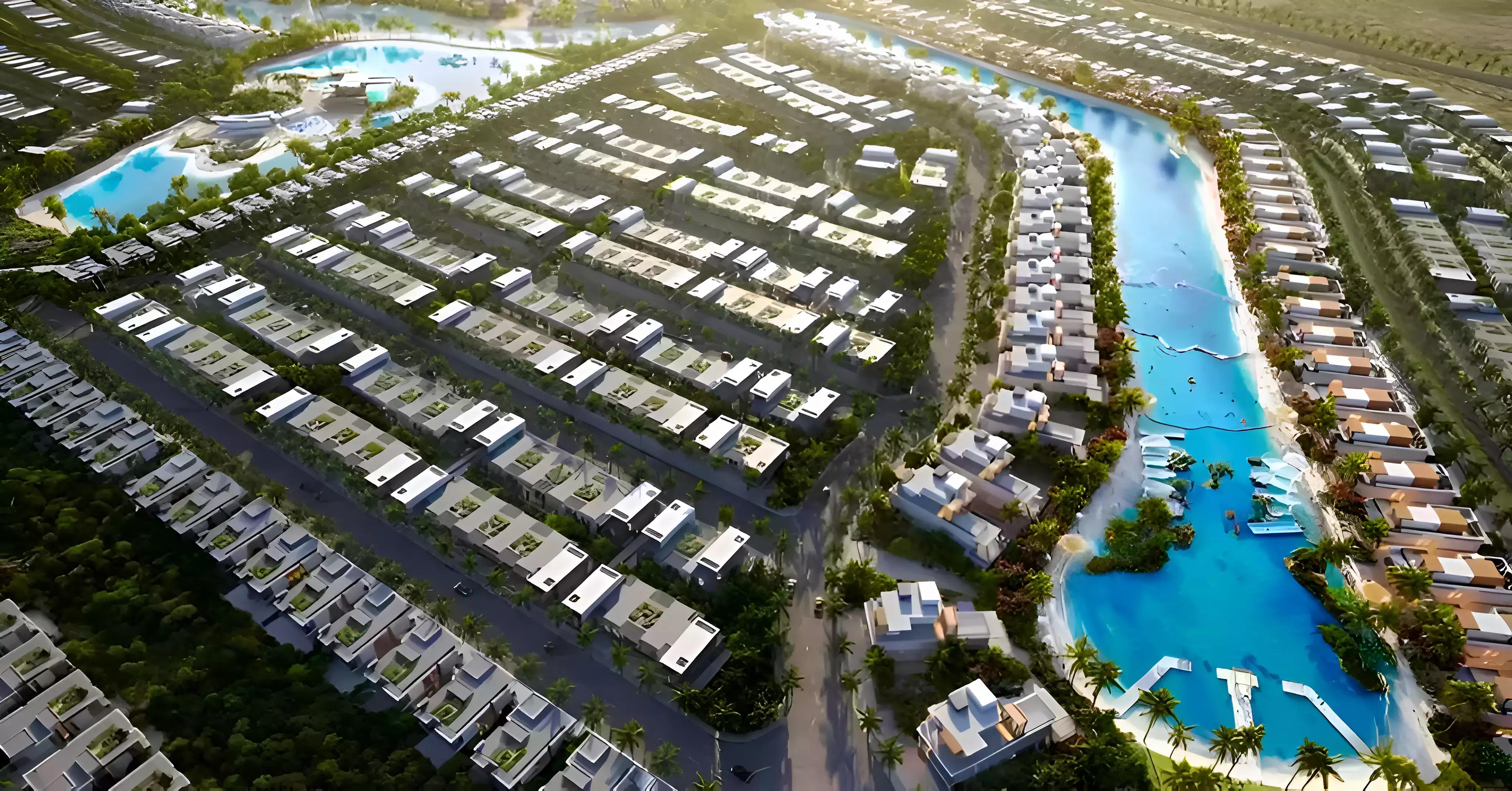 Fiji 2 townhouse exterior render at DAMAC Islands, Dubai