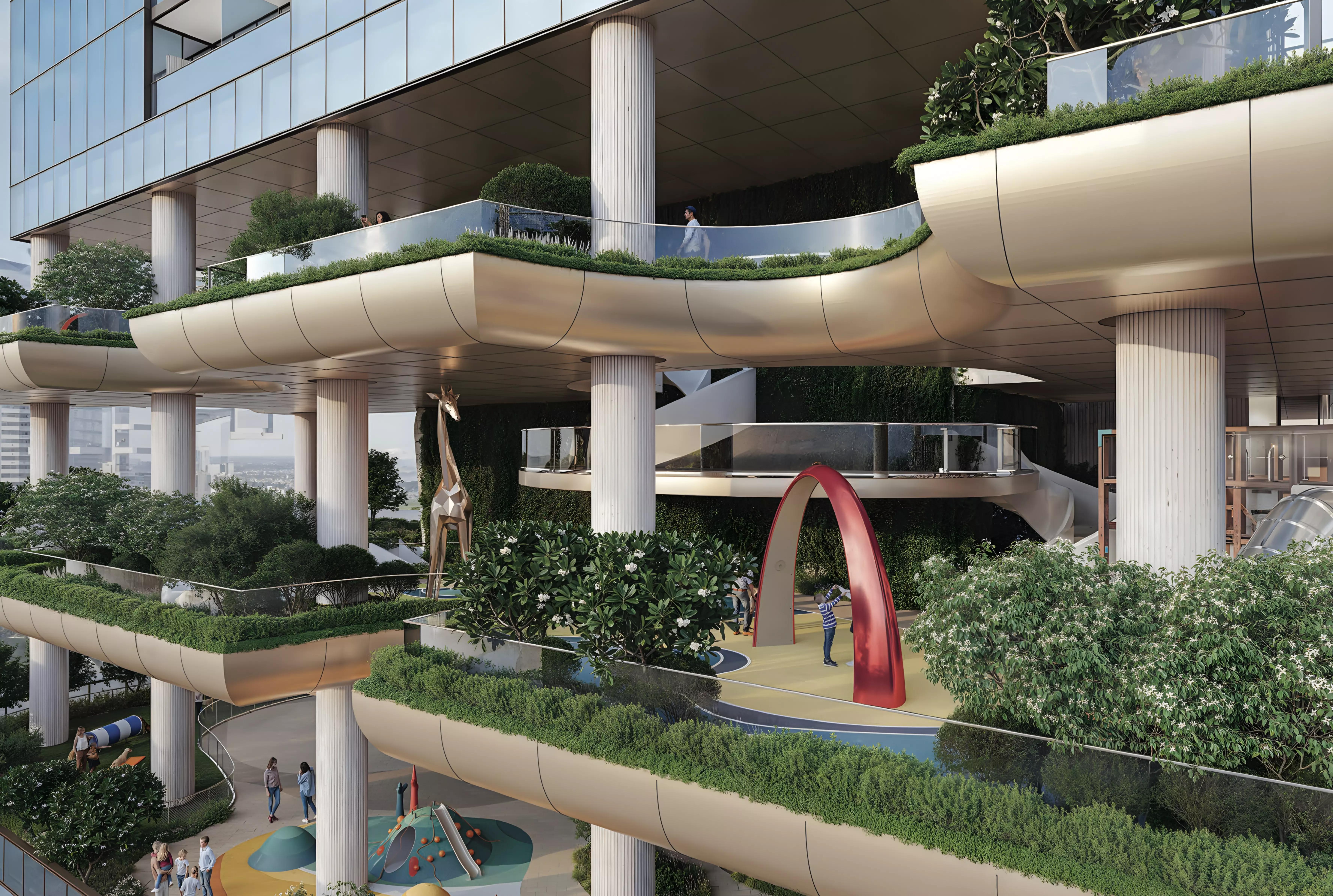 Sobha Skyparks apartment interior living space, Business Bay