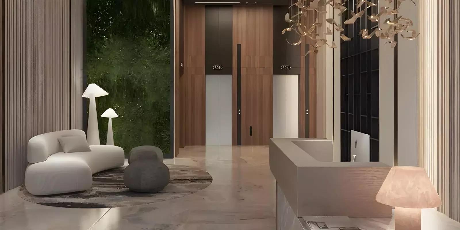 Maison Elysee landscaped courtyard and amenities, JVC, Dubai