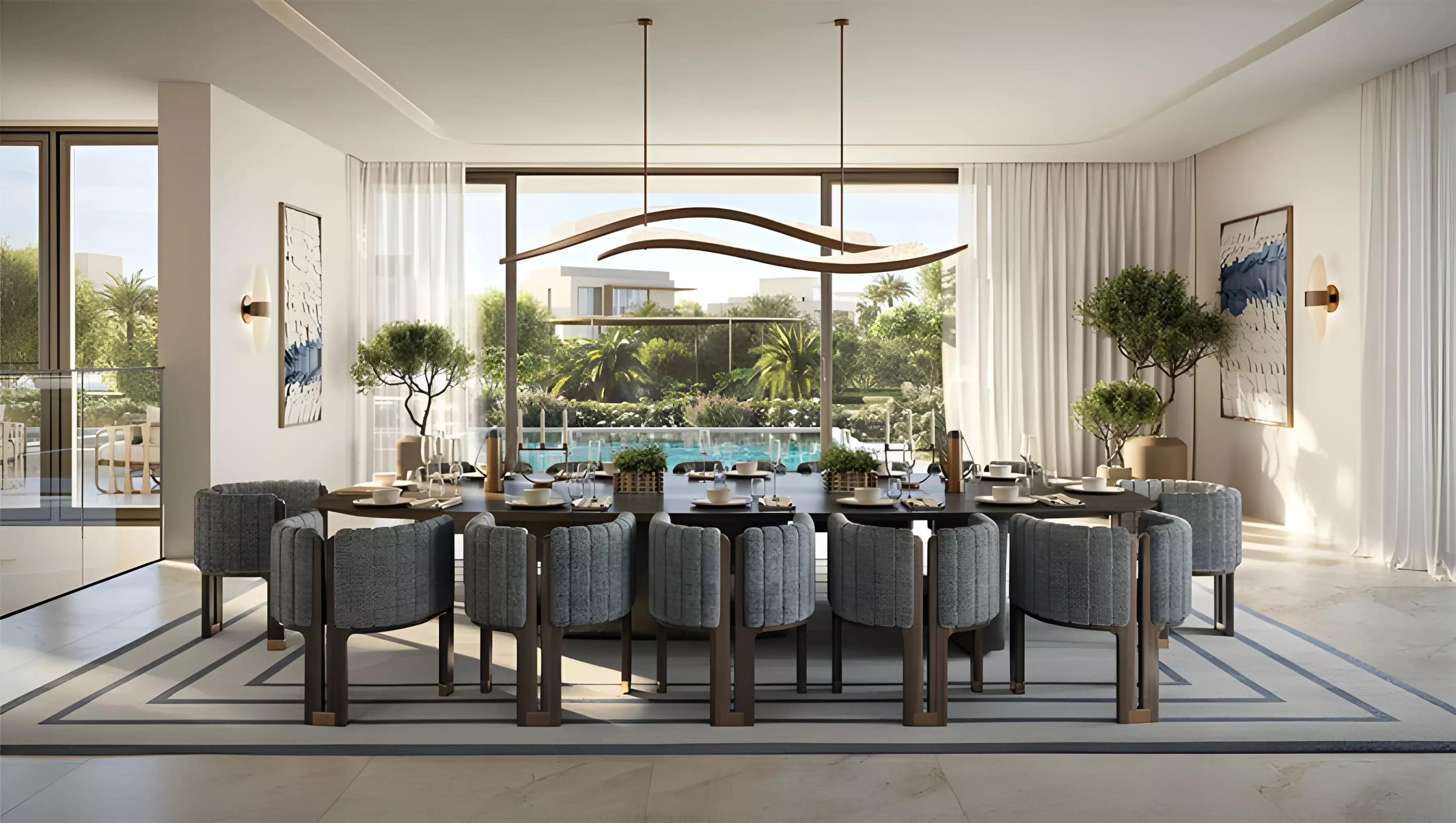 Outdoor pool area at Oasis Address Branded Villas, The Oasis by Emaar, Dubai