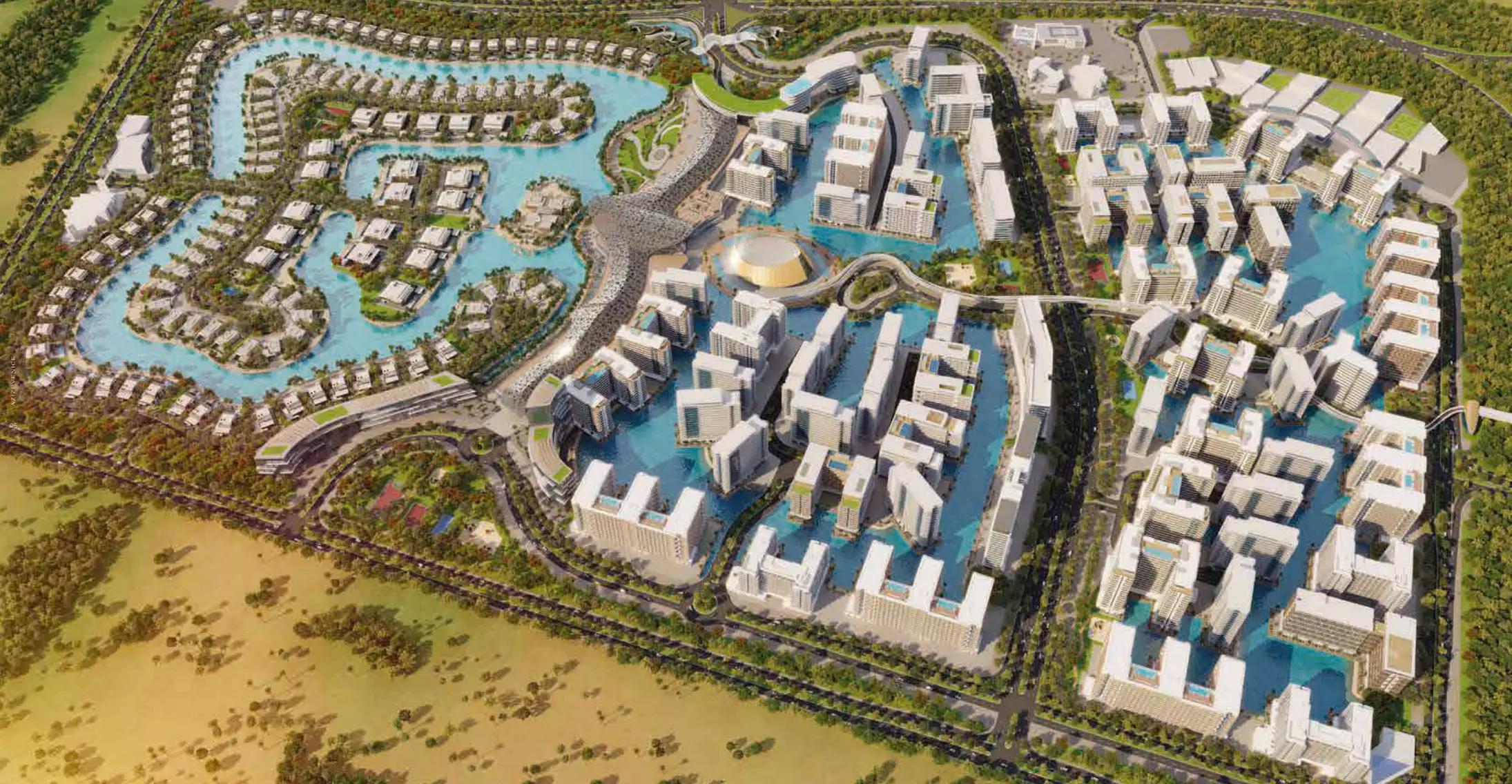 Azizi Venice masterplan layout, Dubai South