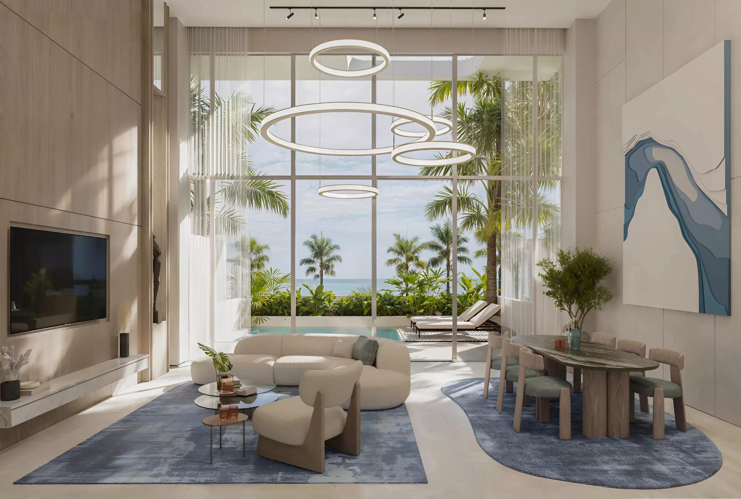 Ayamore Residence apartment interior living space, Dubai Islands