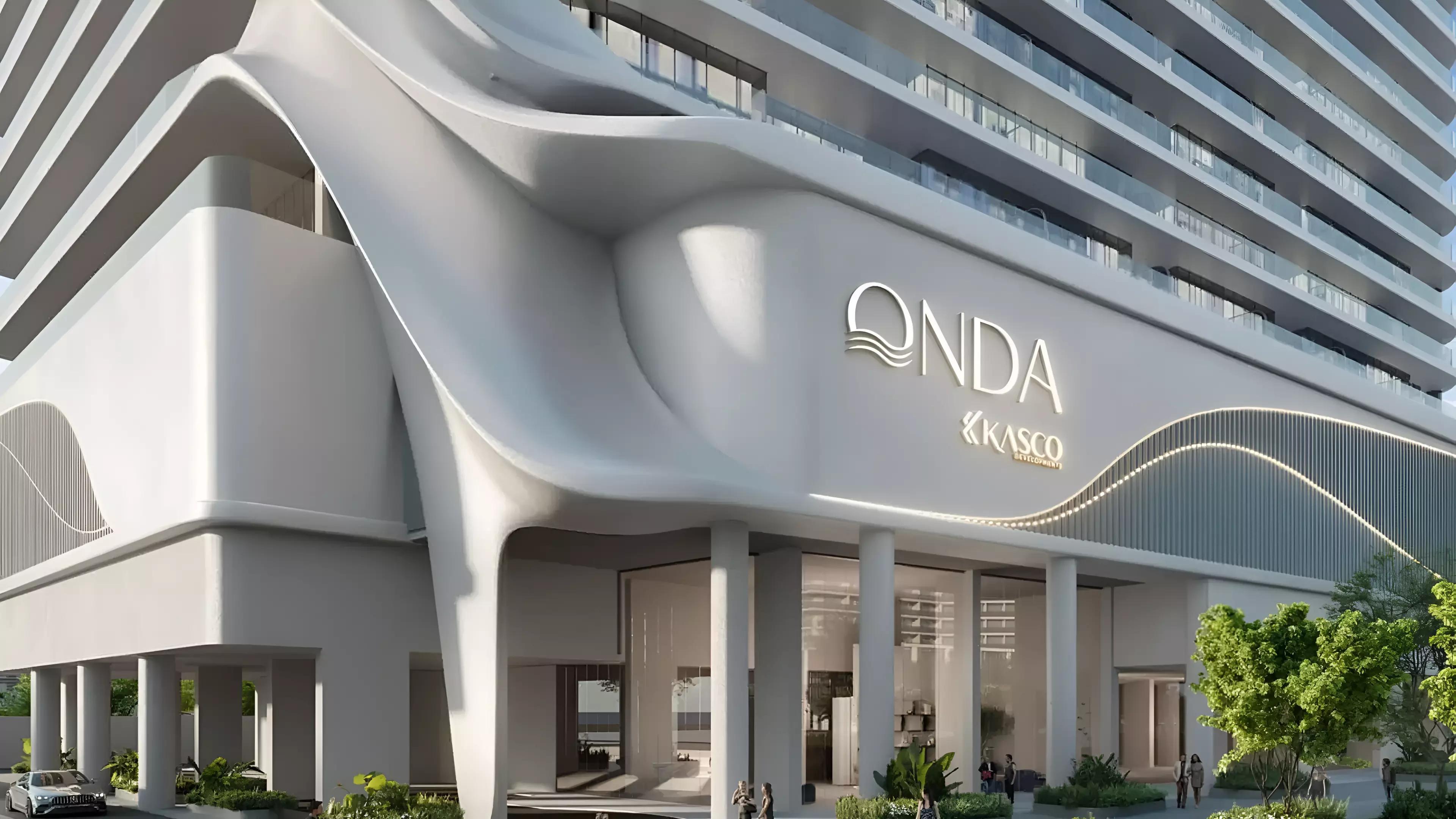 Onda By Kasco pool and amenity deck render, Business Bay, Dubai