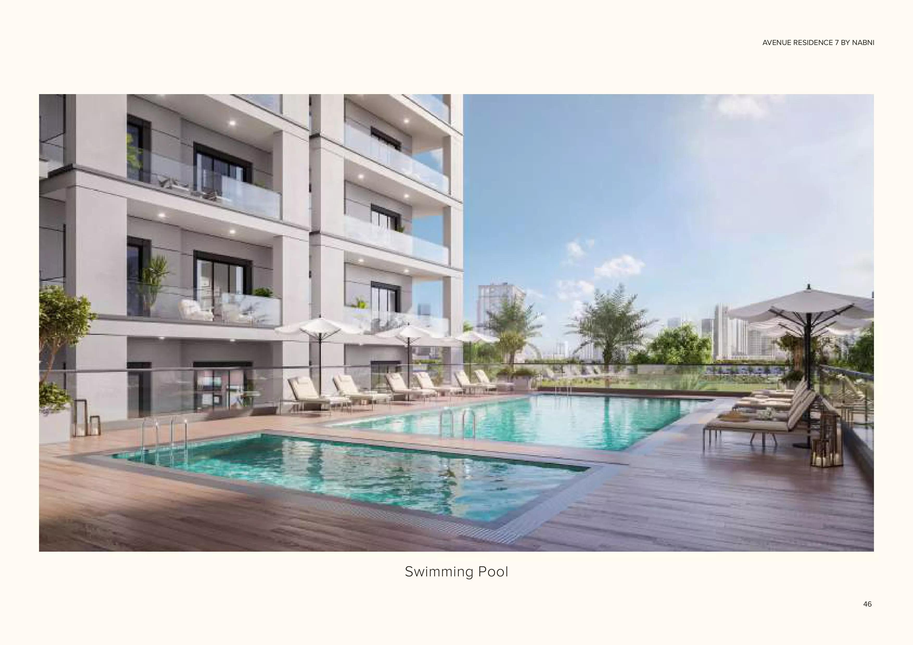 Indoor swimming pool at Avenue Residence Phase 7, Al Furjan
