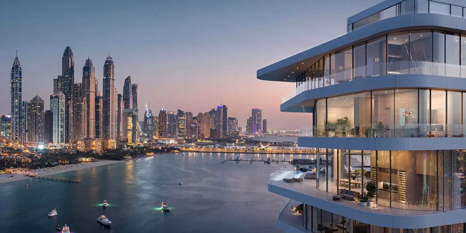 Anwa Aria apartment interior living space, Dubai Maritime City