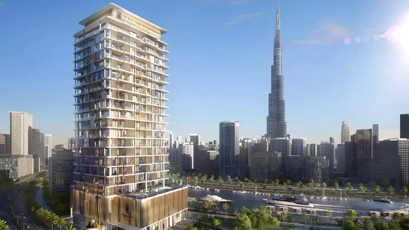 Ritz-Carlton Residences Business Bay exterior tower view