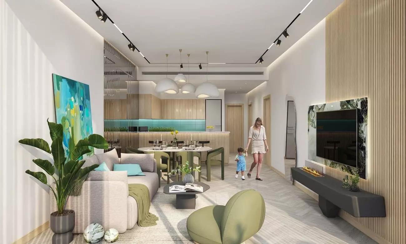 Gymnasium interior at Lagoon Views Phase 2, DAMAC Lagoons