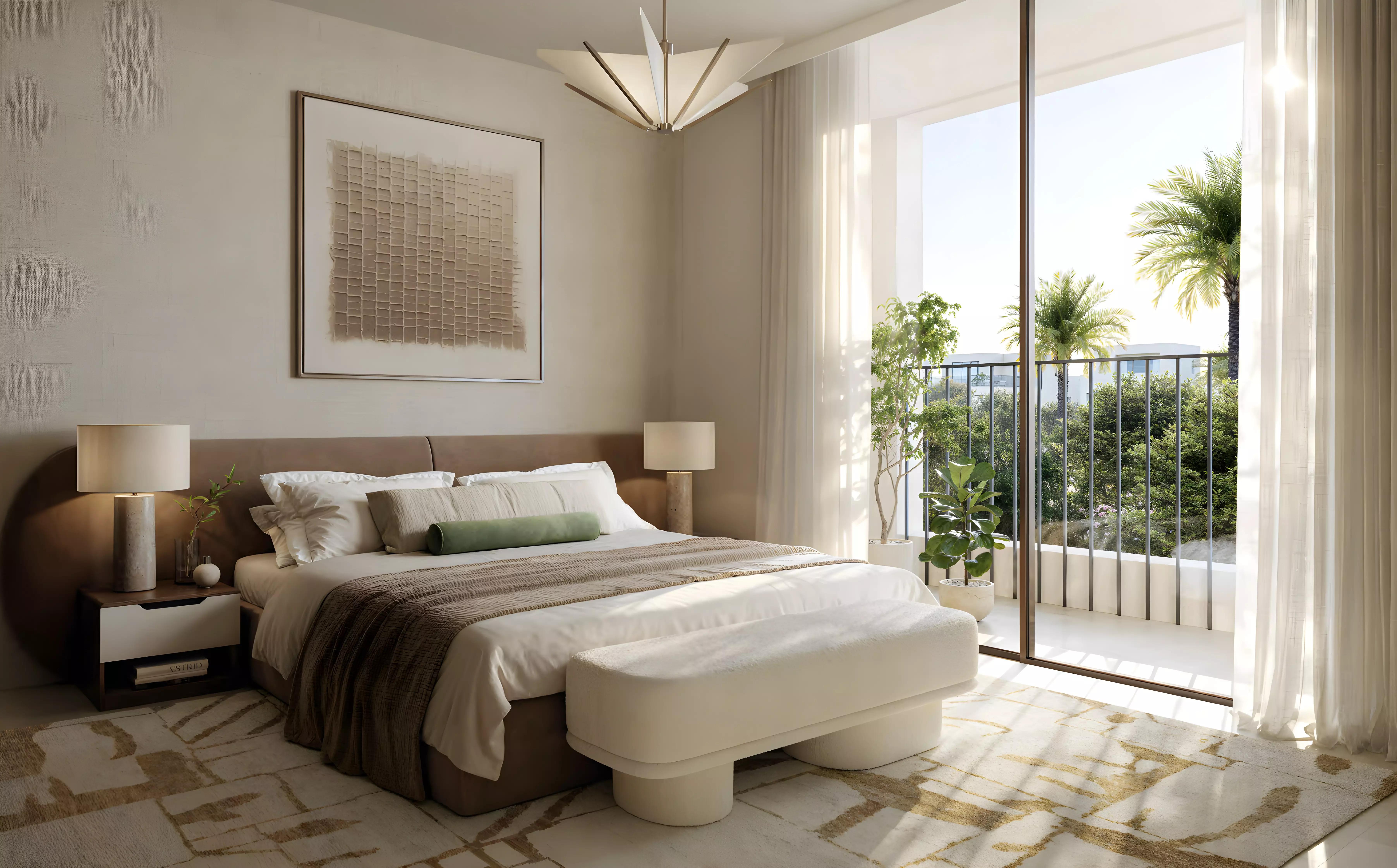 Bedroom suite at The Alba Residences Dorchester Collection