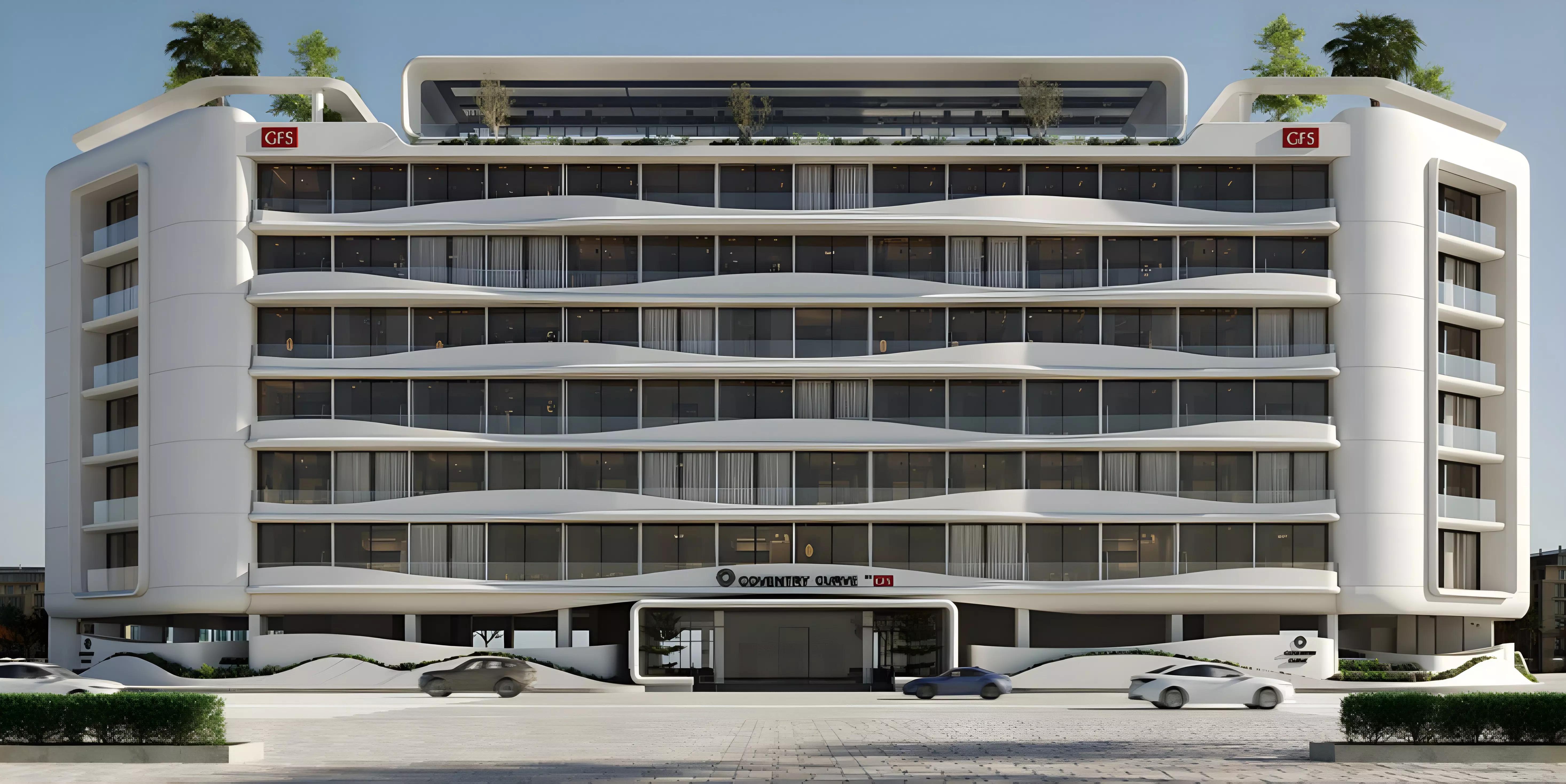 Coventry Curves residential facade view, Saih Shuaib 2, Dubai
