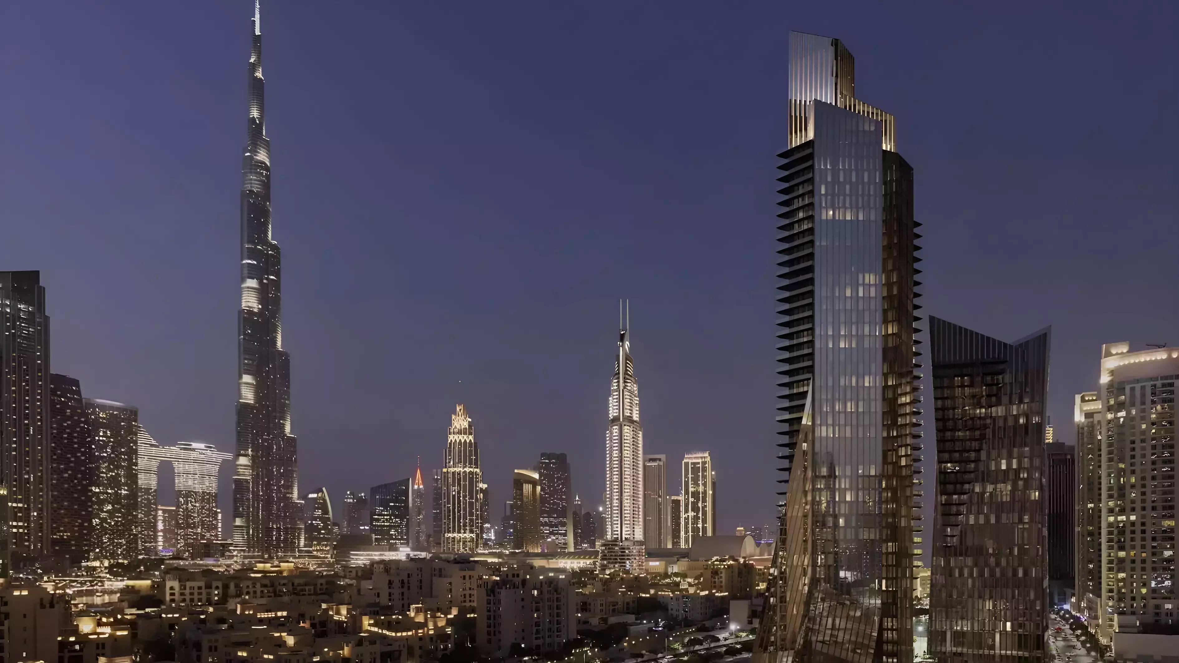 Baccarat Hotel & Residences Phase 2 tower exterior view, Downtown Dubai