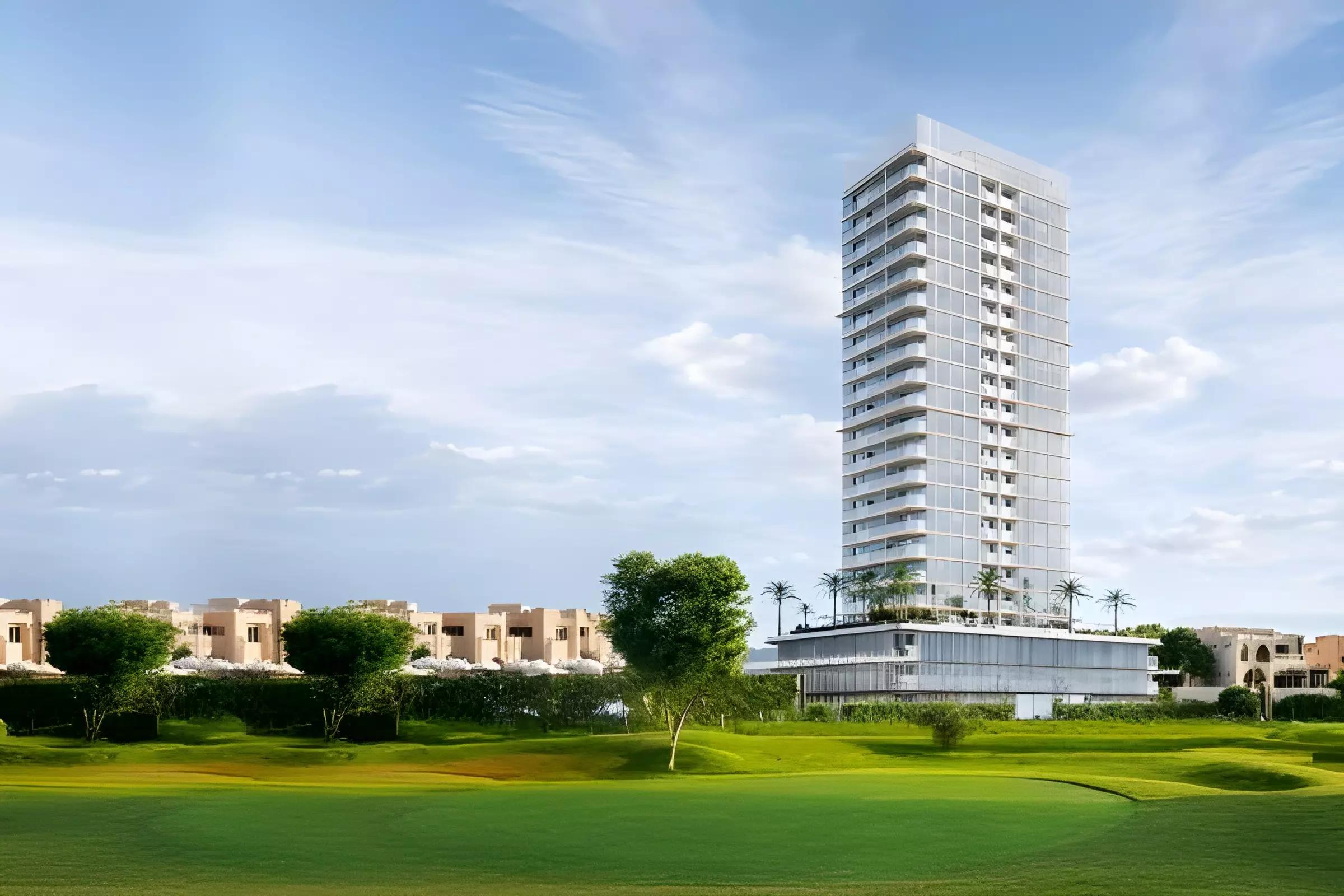 Merdan Residences exterior facade view, Dubai Sports City, Dubai