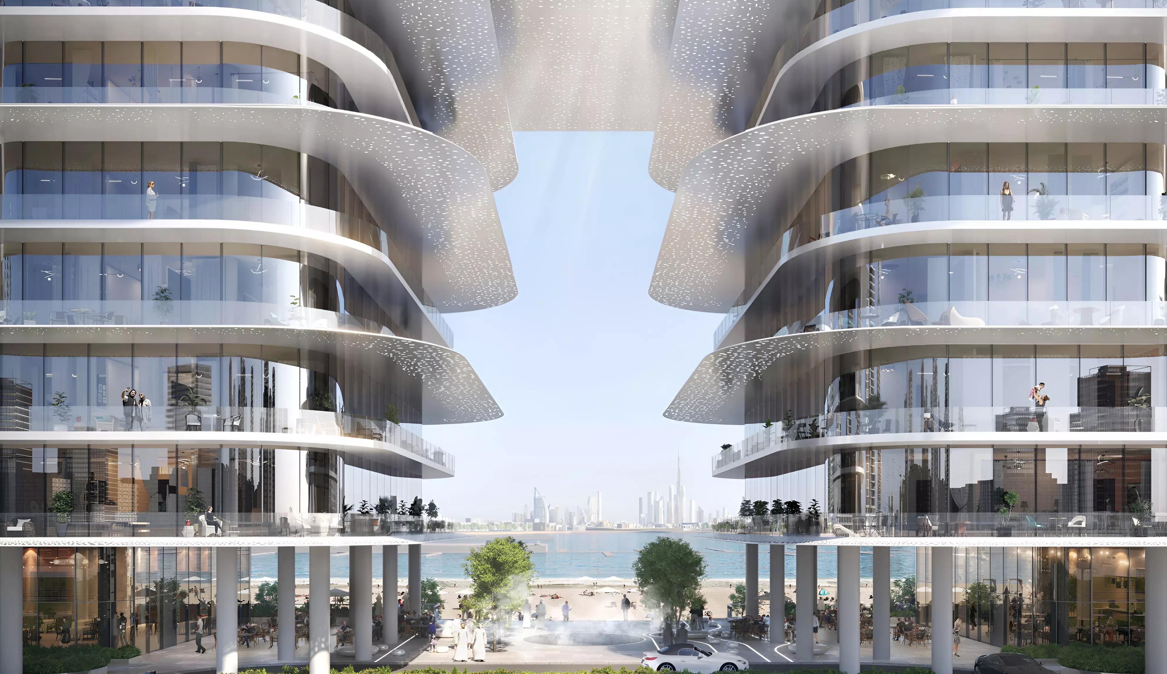 Residential interior render, apartment unit at Dubai Harbour Residences Area 3, Dubai