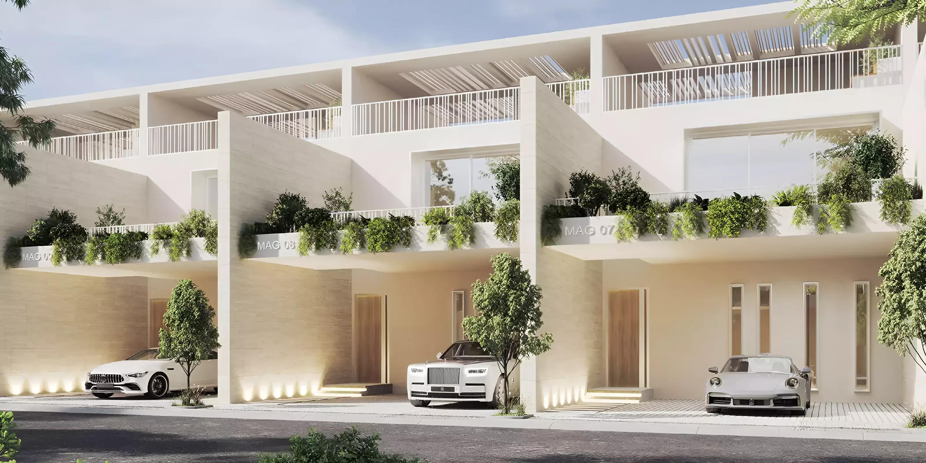 MAG 22 townhouse exterior view in Meydan, Dubai