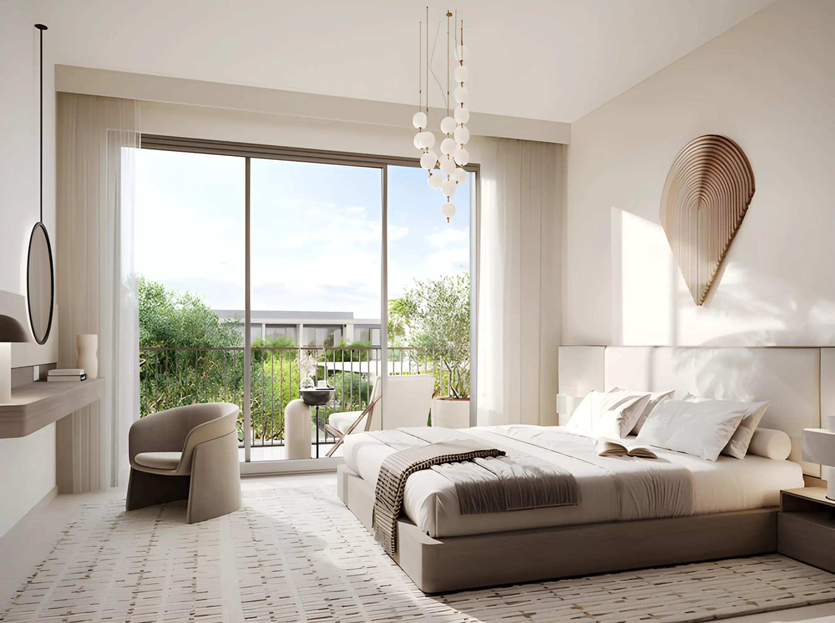 Greenspoint villa bedroom interior, Emaar South, Dubai