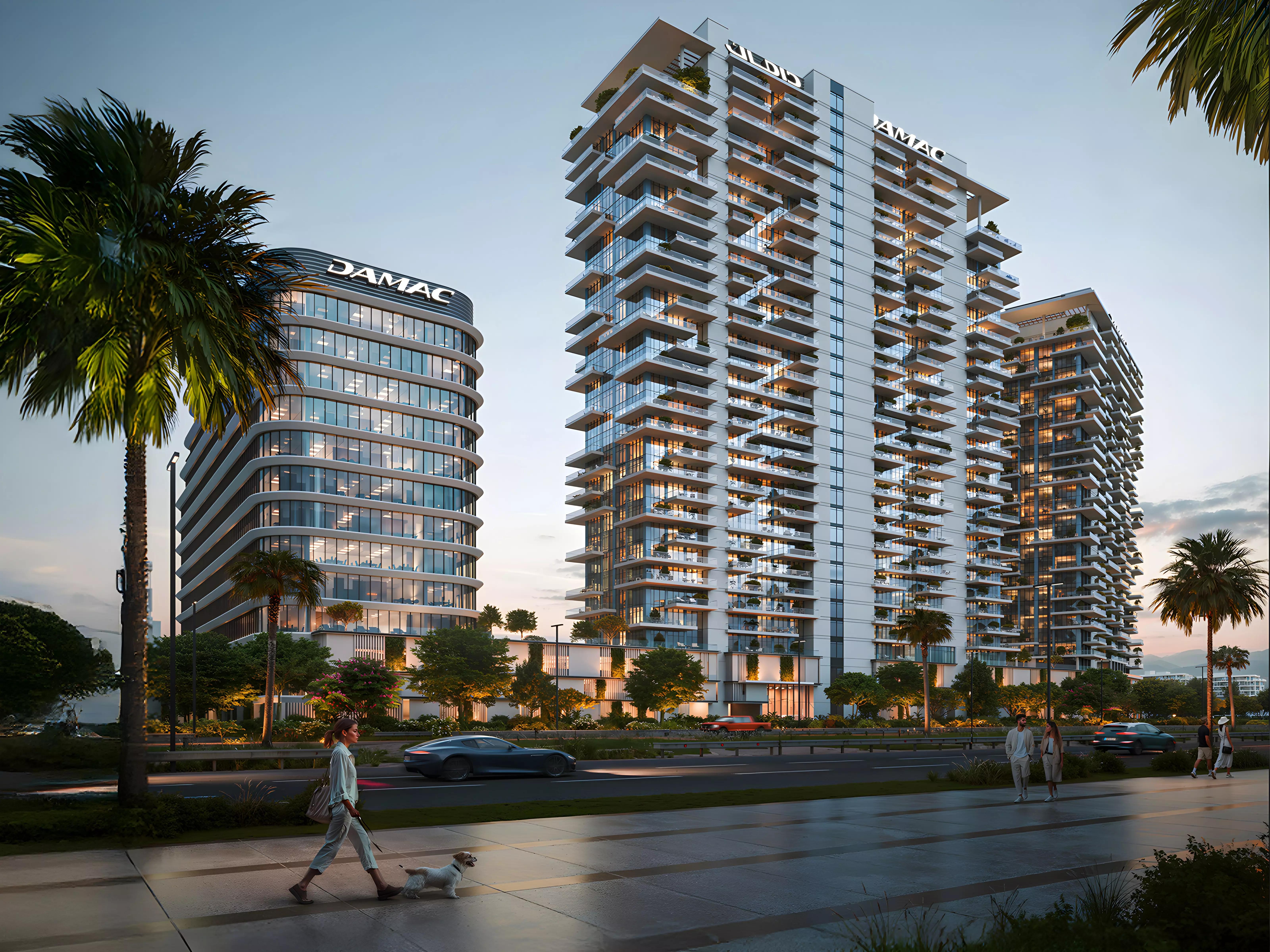 Damac District swimming pool amenity area, DAMAC Hills, Dubai
