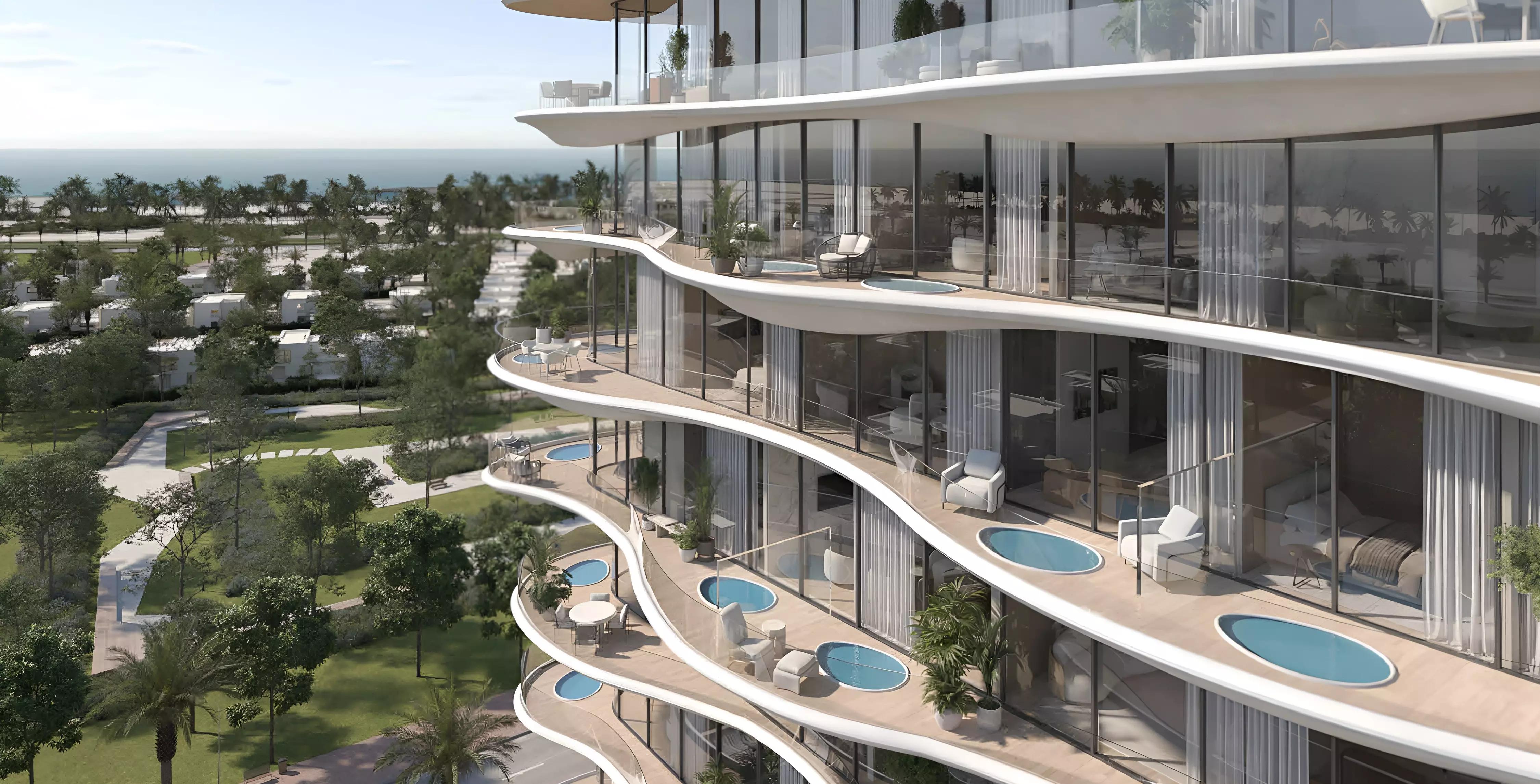 Agua Residences Tower 2 residential tower view, Dubai Islands