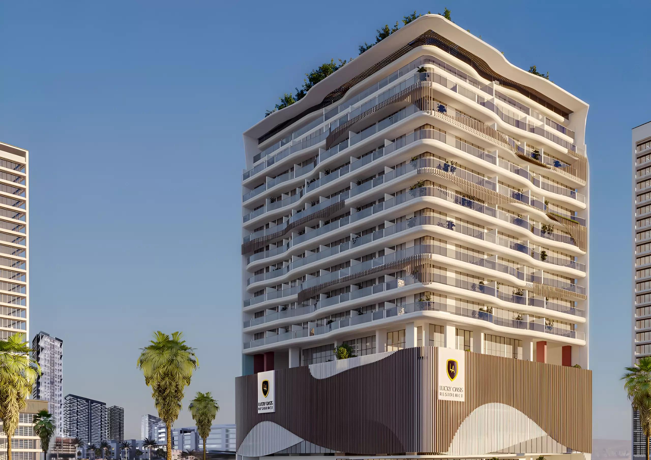 Lucky Oasis Residence lobby and building entrance, JVC, Dubai