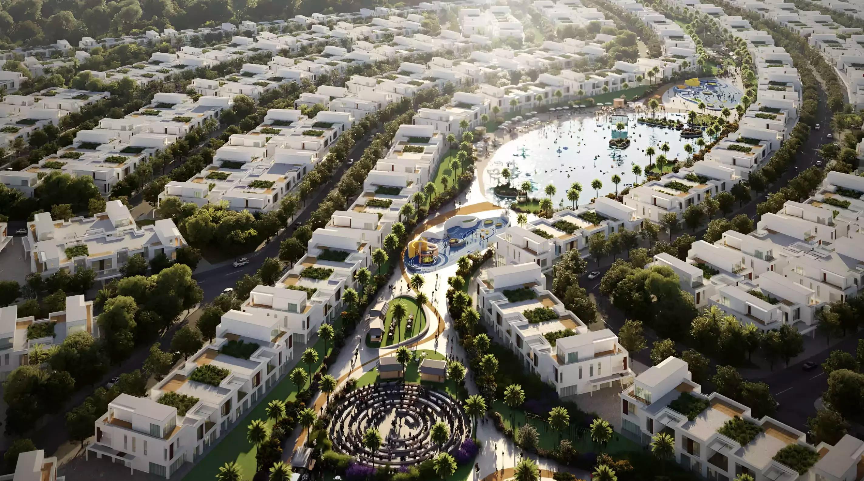 Damac Green Vein villa interior living space, Damac Riverside, Dubai
