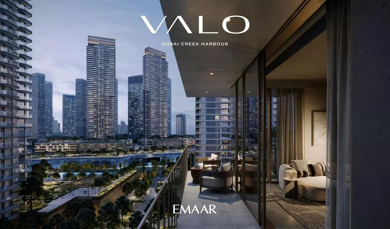 Valo building facade and podium landscaping, Dubai Creek Harbour