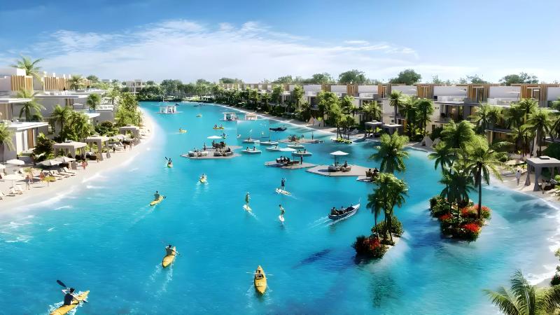Seychelles 2 townhouse exterior with landscaped frontage, DAMAC Islands, Dubai