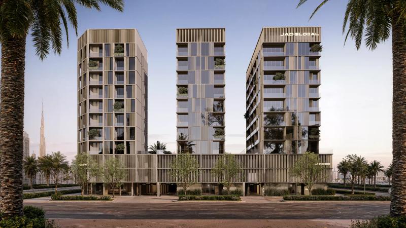 JAD288 apartment building exterior in Jumeirah Garden City, Al Satwa, Dubai