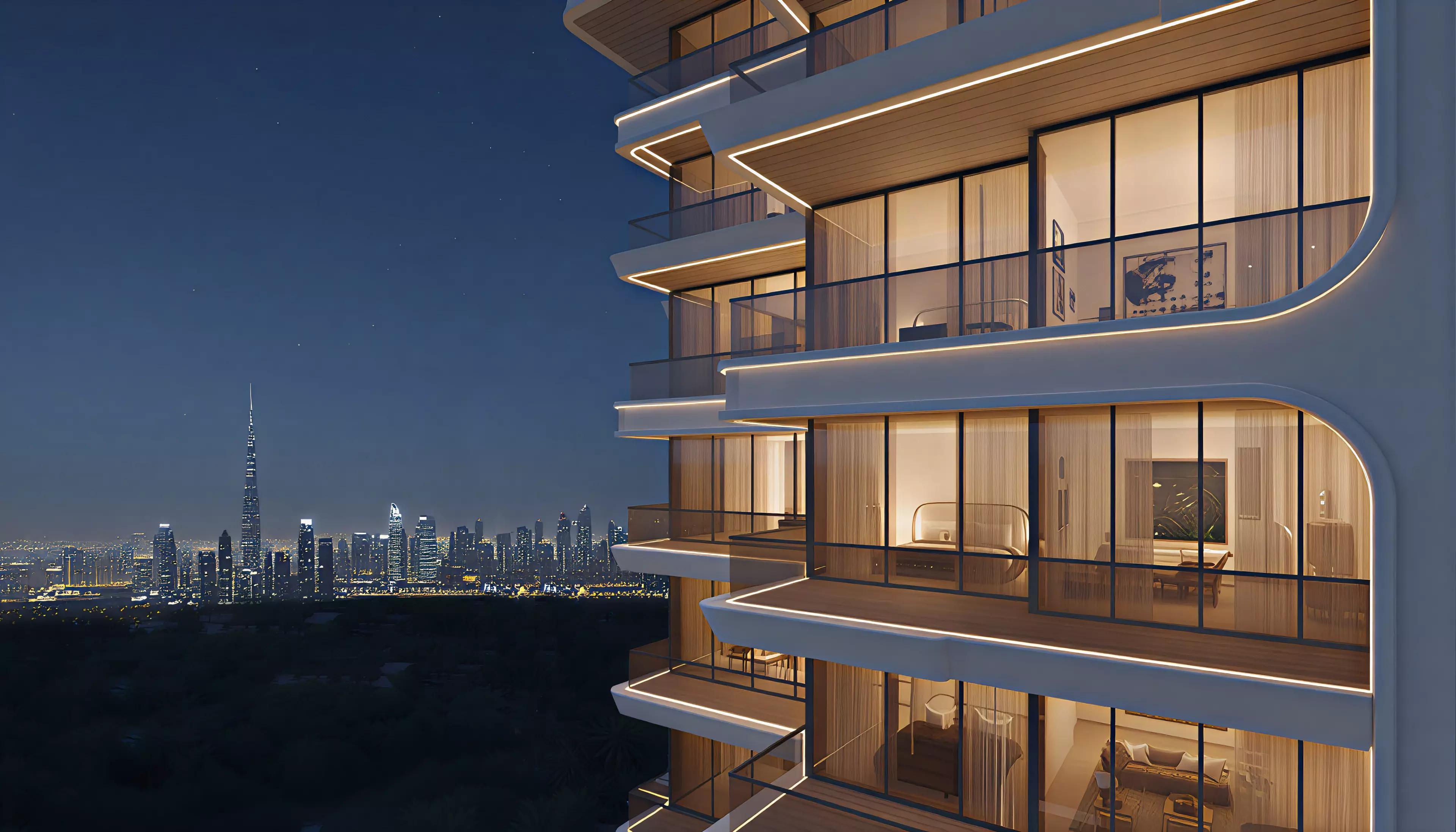 J188 tower exterior view, Al Jaddaf, Dubai