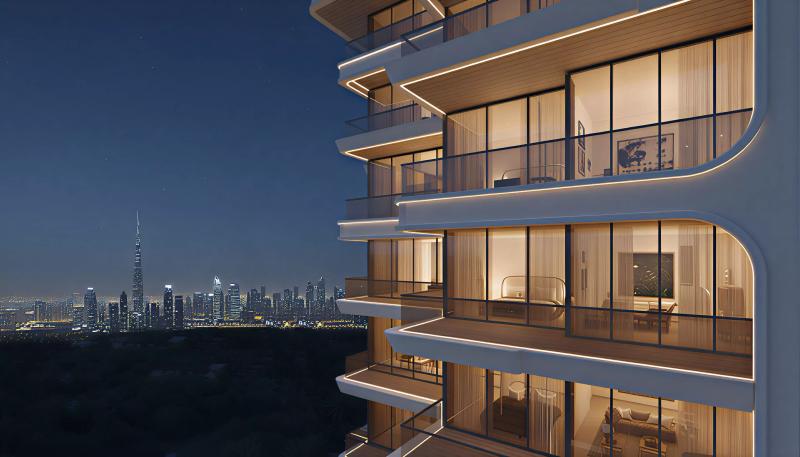 J188 tower exterior view, Al Jaddaf, Dubai