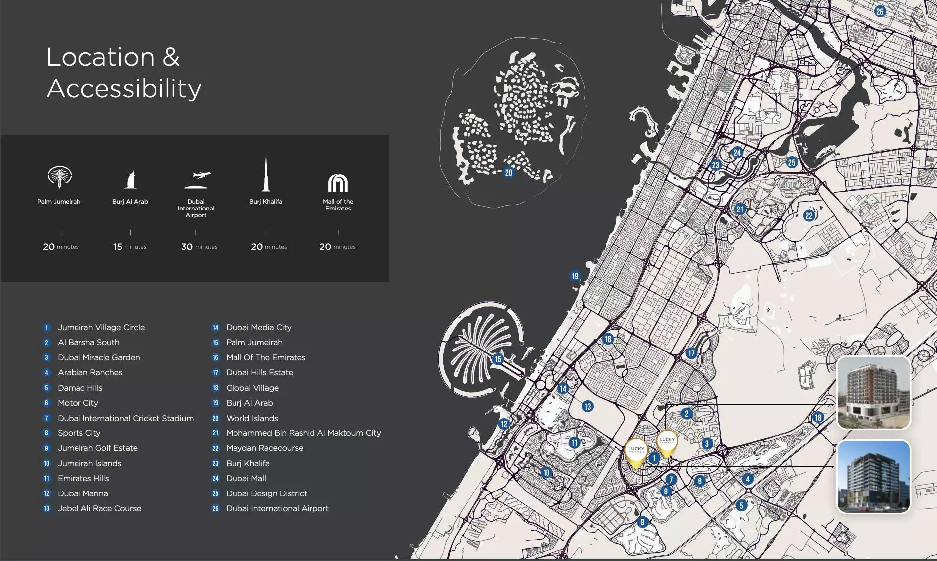 Lucky Royale Residence master plan layout, District 10, JVC, Dubai