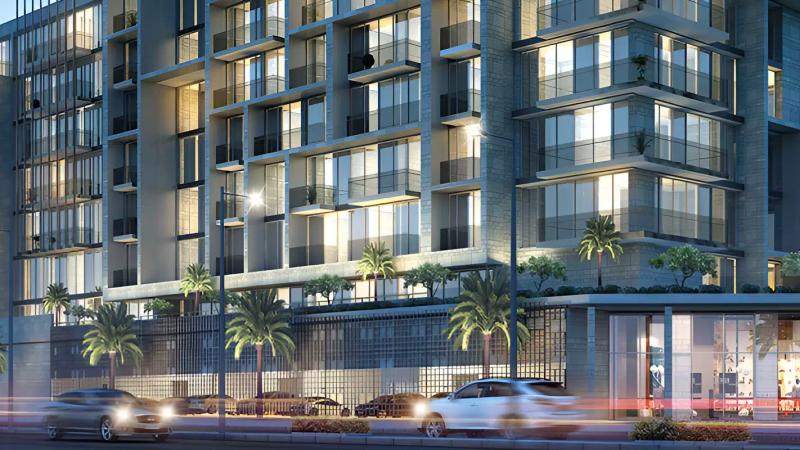 Azizi Riviera 9 exterior building facade, Meydan One, Dubai