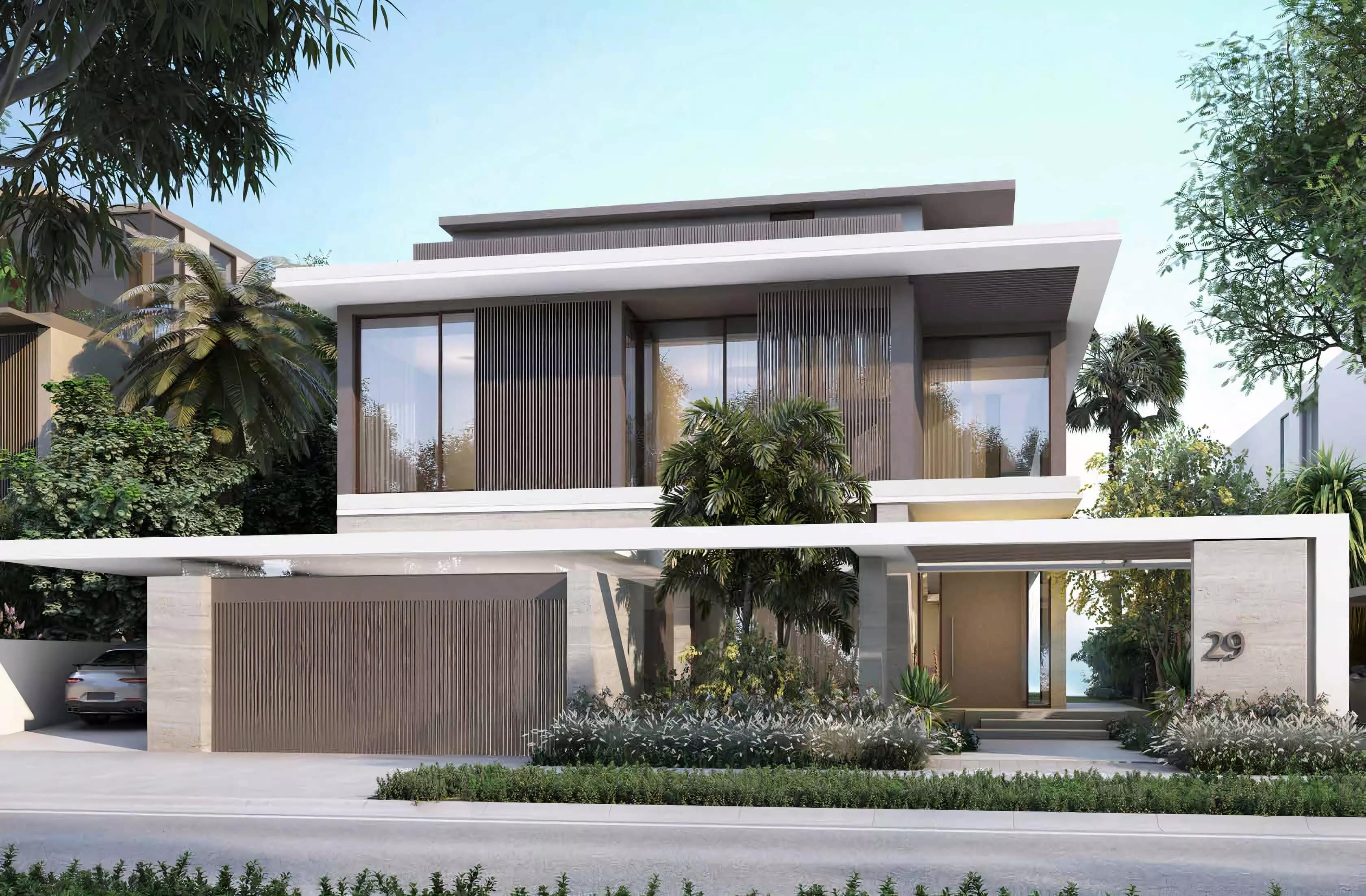 Palm Jebel Ali Frond I community landscaping and gardens, Dubai