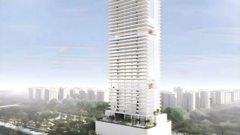 The Chedi Private Residences exterior facade view, DIP, Dubai