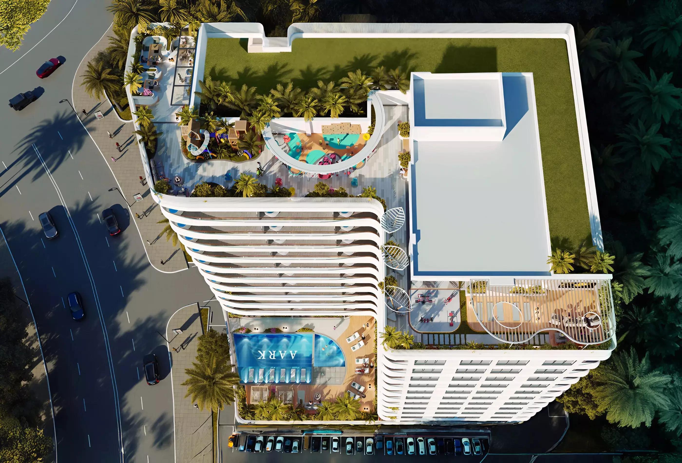 Indoor swimming pool amenity at Aark Terraces