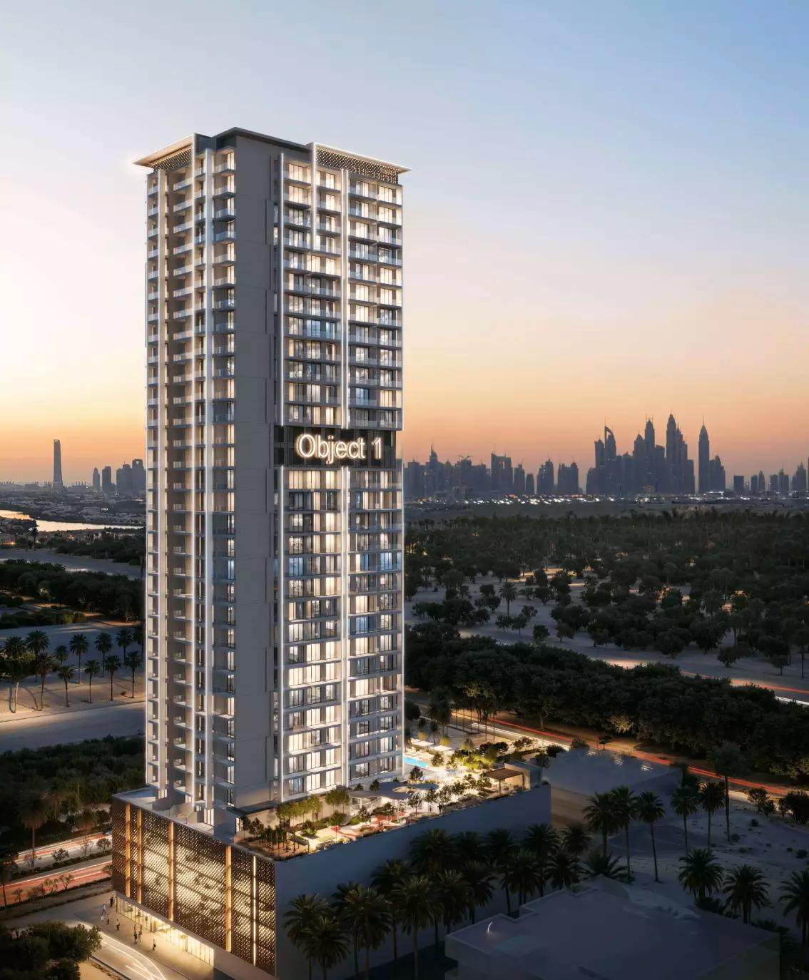 The Fifth Tower exterior facade in Jumeirah Village Circle, Dubai