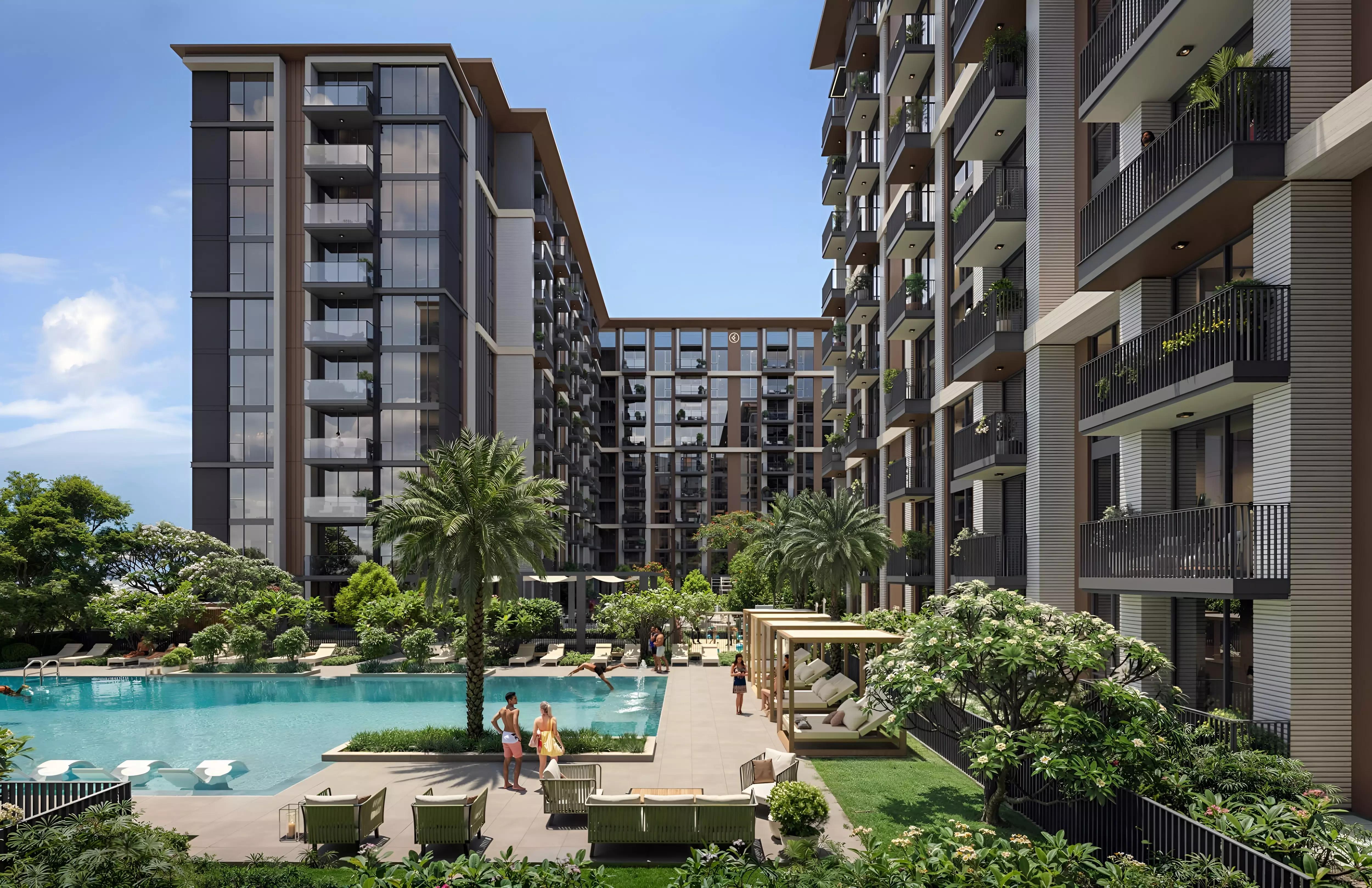 Windsor House residential building elevation, Dubai South