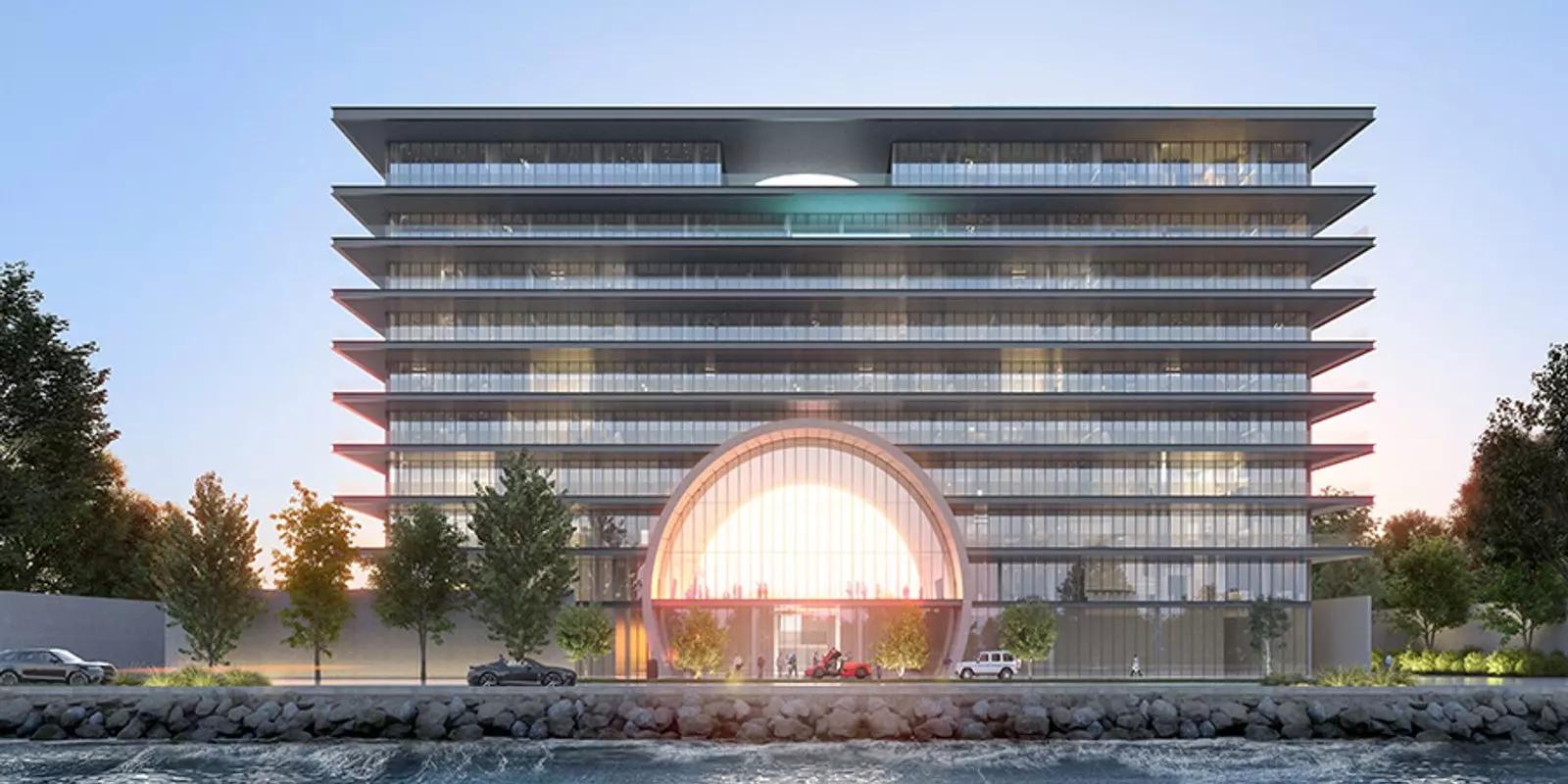 Armani Beach Residences interior living space with sea-facing glazing, Palm Jumeirah