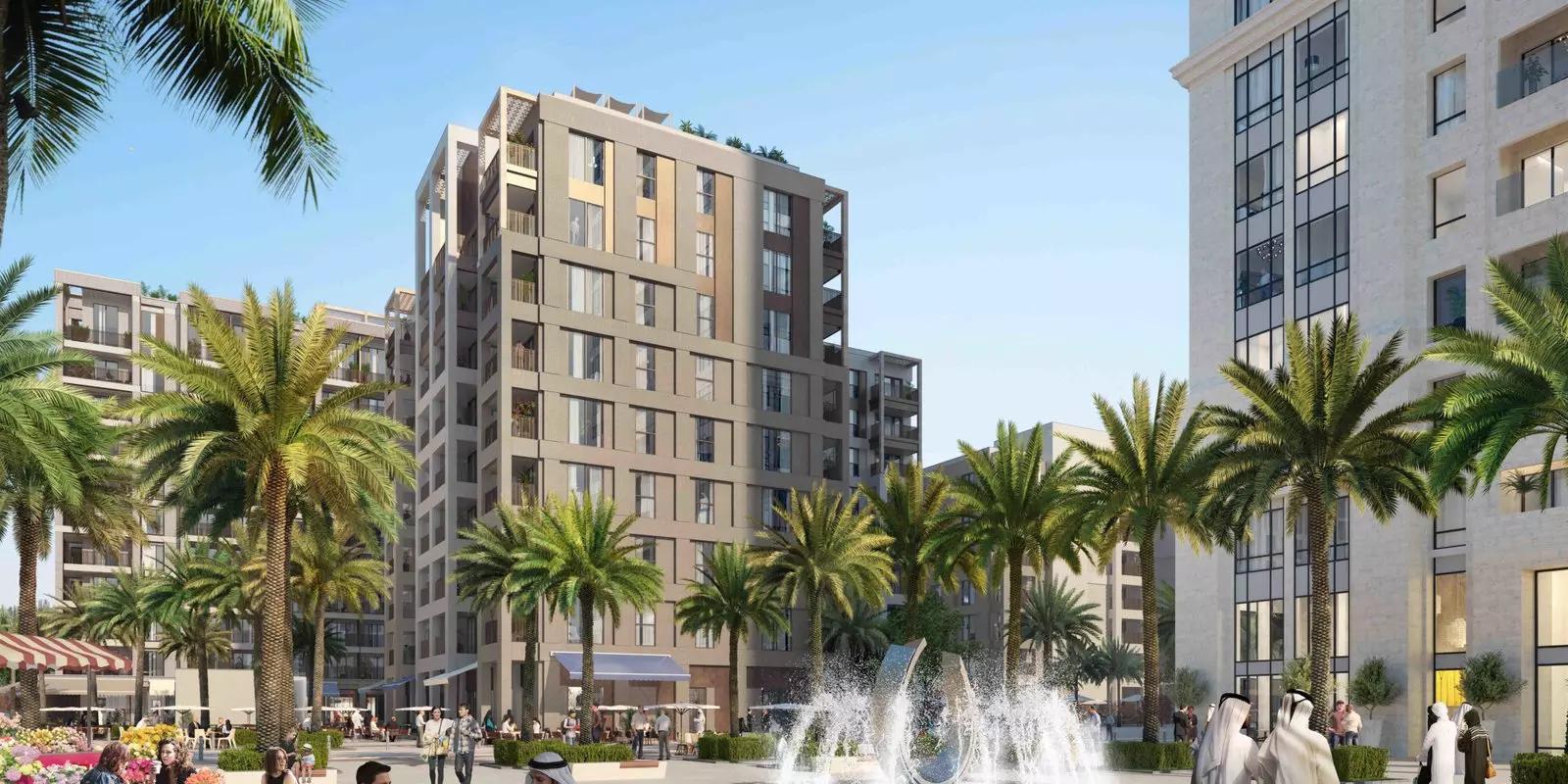 Surf at Creek Beach exterior building facade, Dubai Creek Harbour