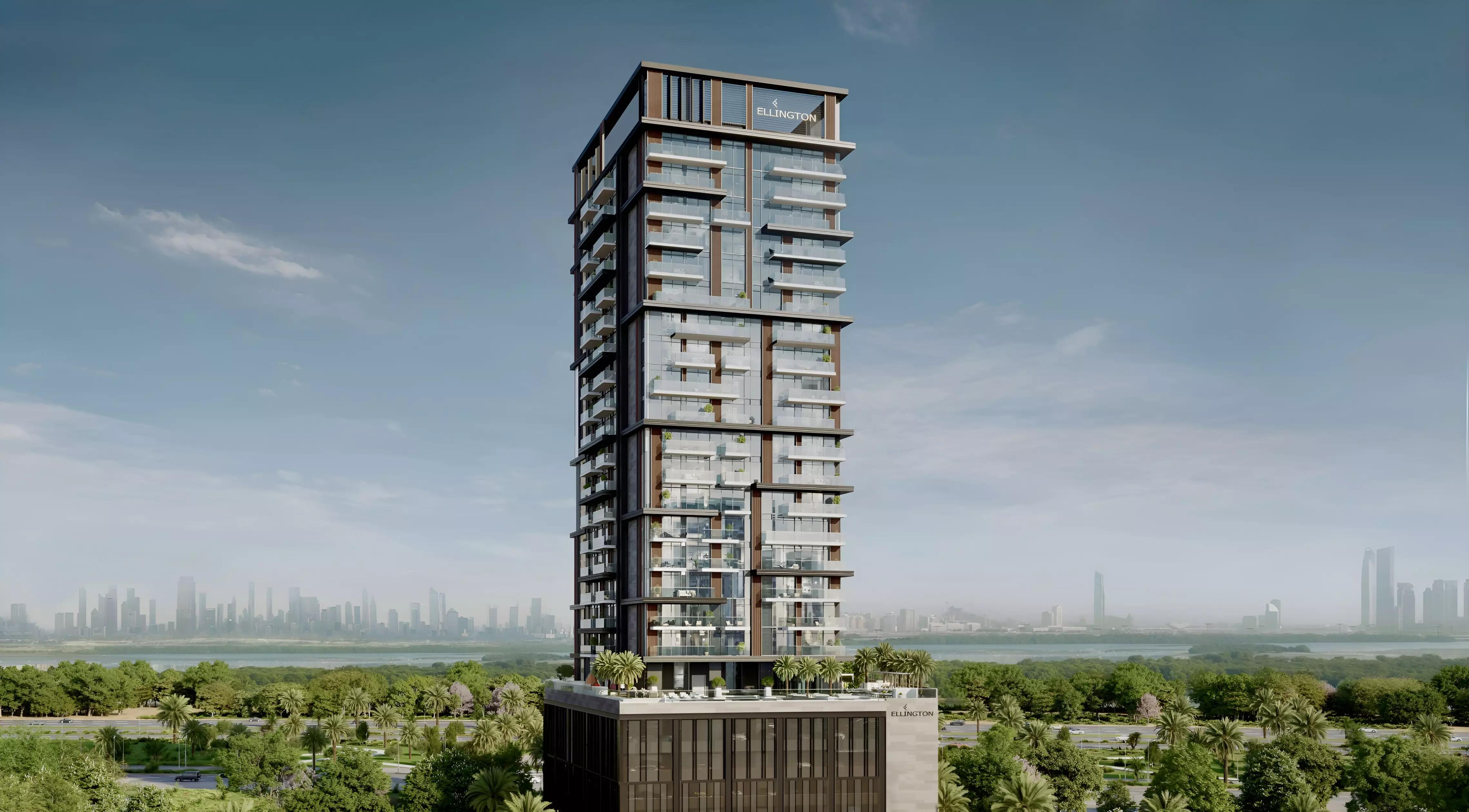Riverton House exterior building facade, Nad Al Sheba, Dubai