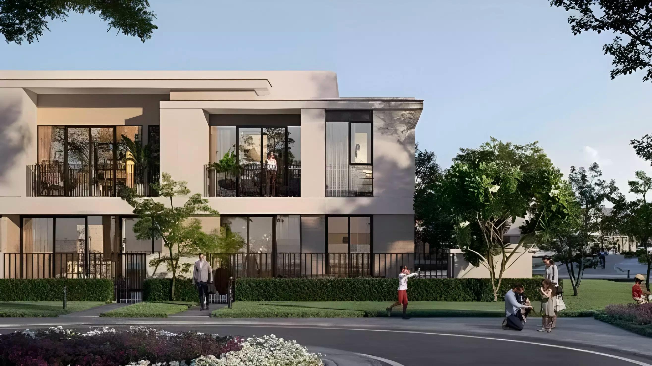 Equestra townhouse exterior at Grand Polo Club & Resort, DIP, Dubai