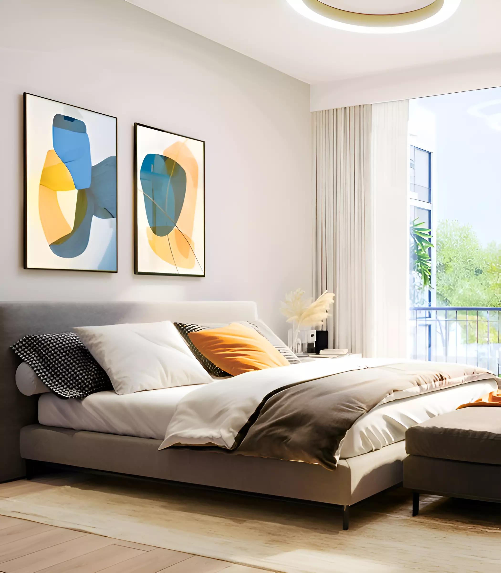 Luma21 apartment bedroom interior, JVC, Dubai