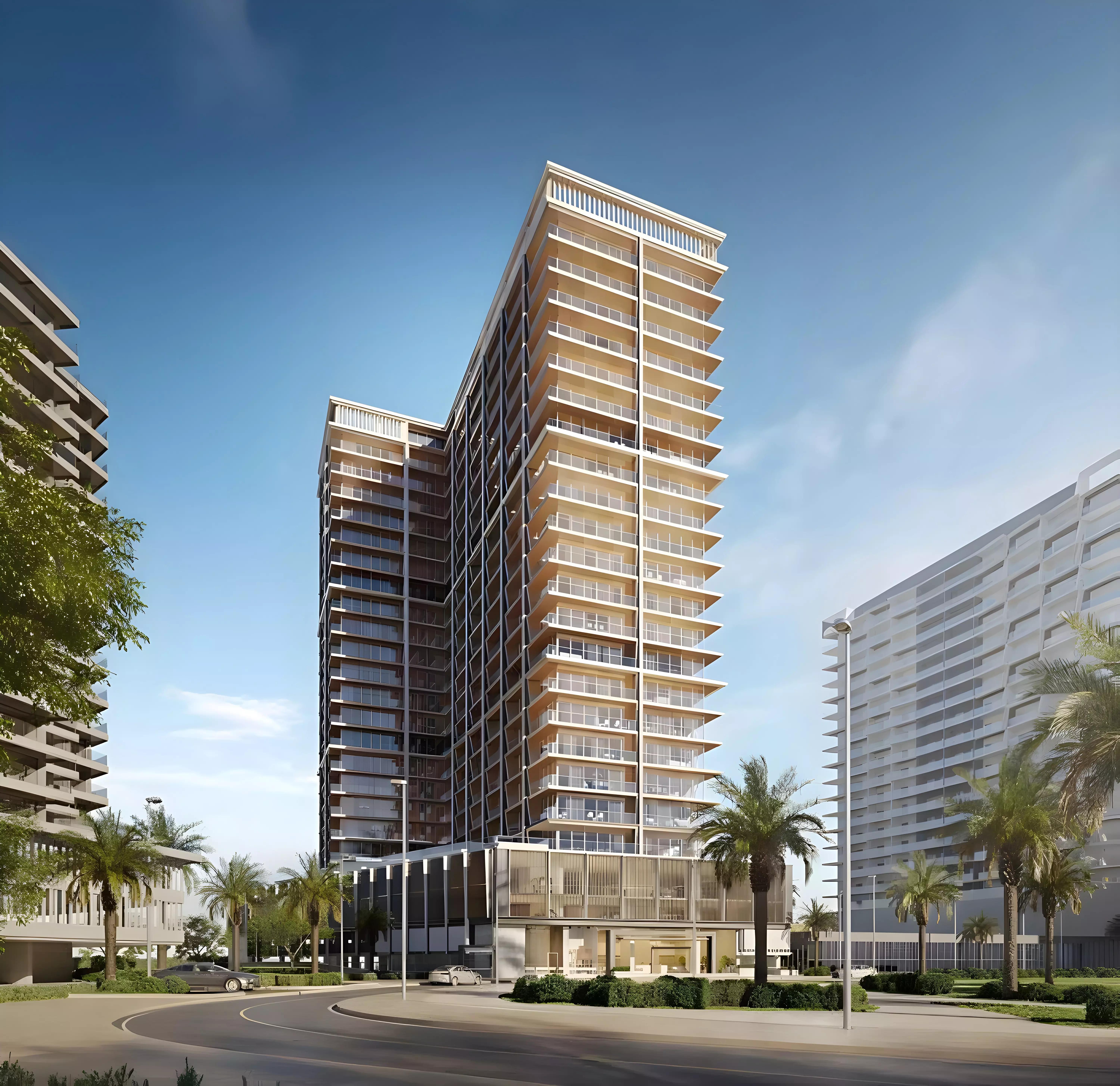 Binghatti Starlight facade detail, Dubai Healthcare City 2