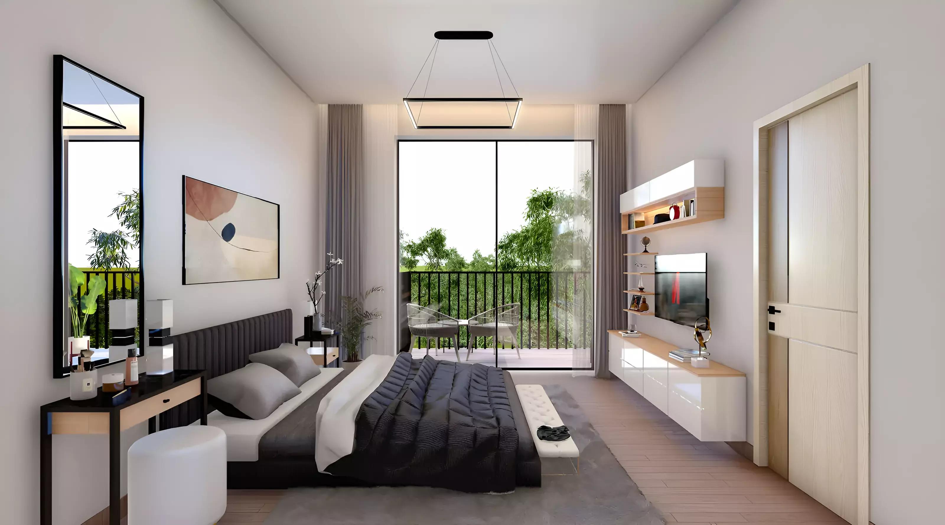 Apartment living room interior at Heilbronn Park Lane Phase 2, JVC
