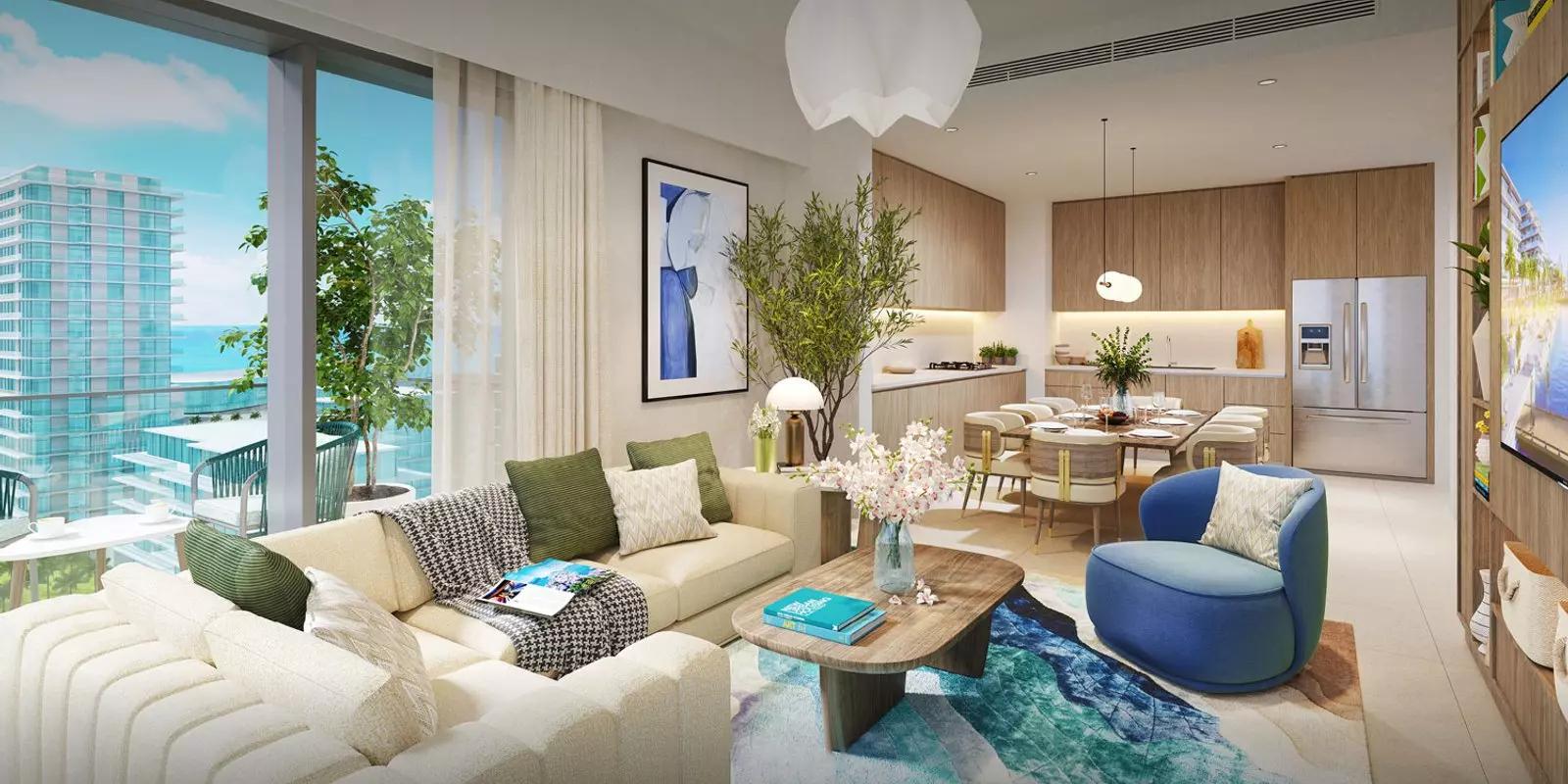 Seascape building amenity deck with pool area, Mina Rashid, Dubai