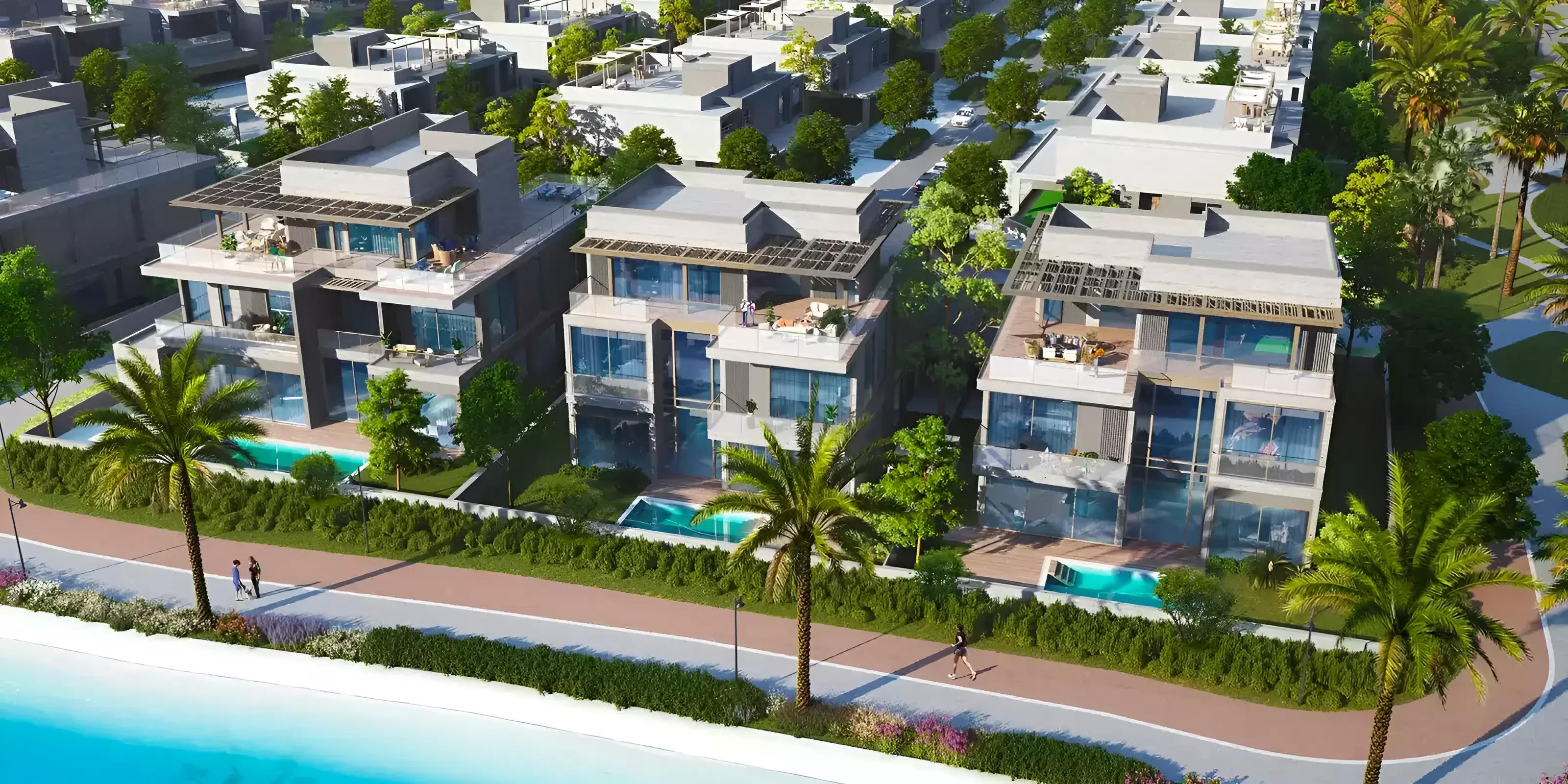 South Bay Phase 6 villa facade and driveway, Dubai South