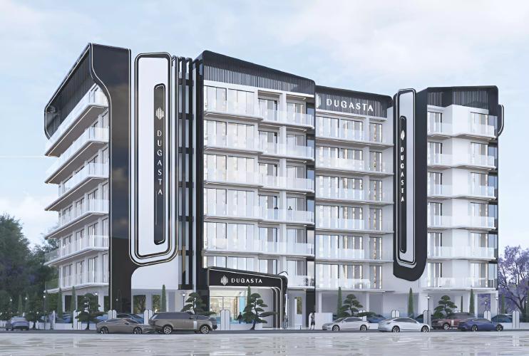 Exterior facade of Al Haseen Residence Phase 3 apartment building in Dubai Industrial City