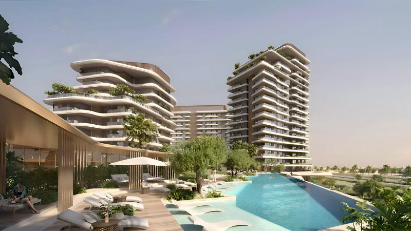 Verdes by Haven exterior building render, Haven By Aldar, Dubai