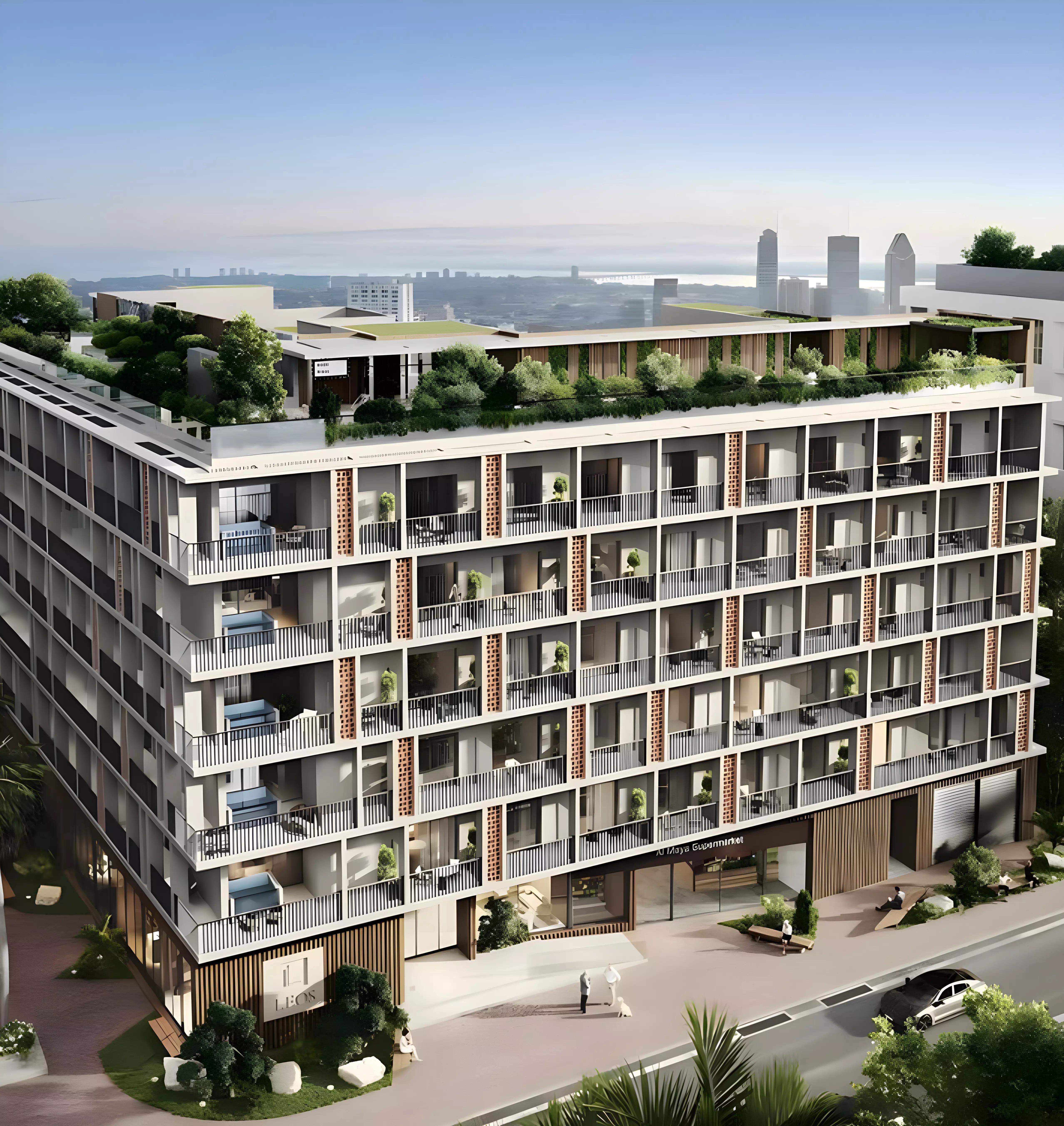 Cavendish Square shared swimming pool deck, JVT, Dubai