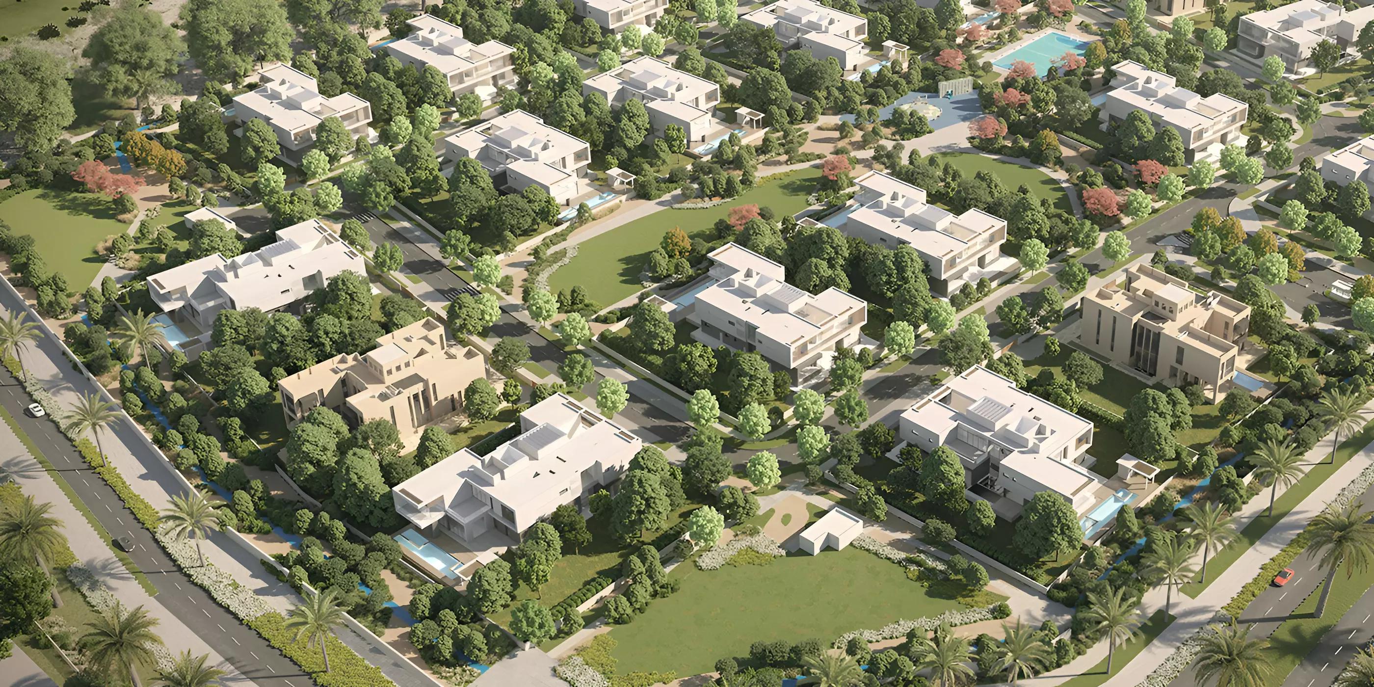 Exterior view of Meydan Avenue C residential building, Meydan, Dubai