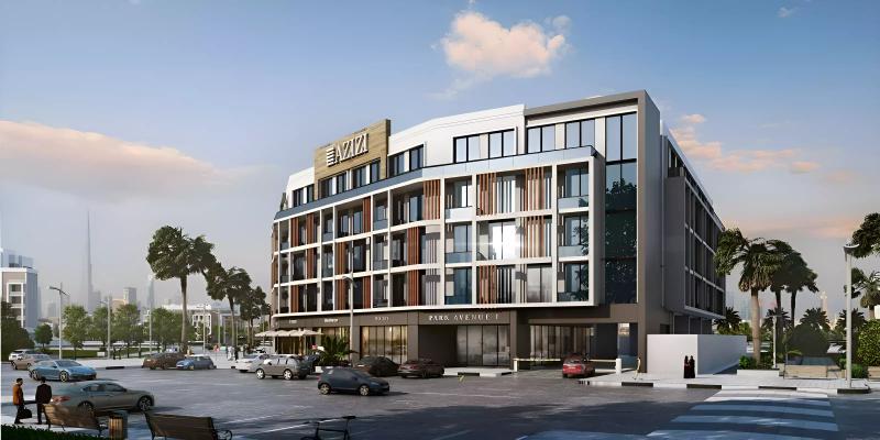 Azizi Park Avenue exterior facade on Meydan Avenue, Dubai