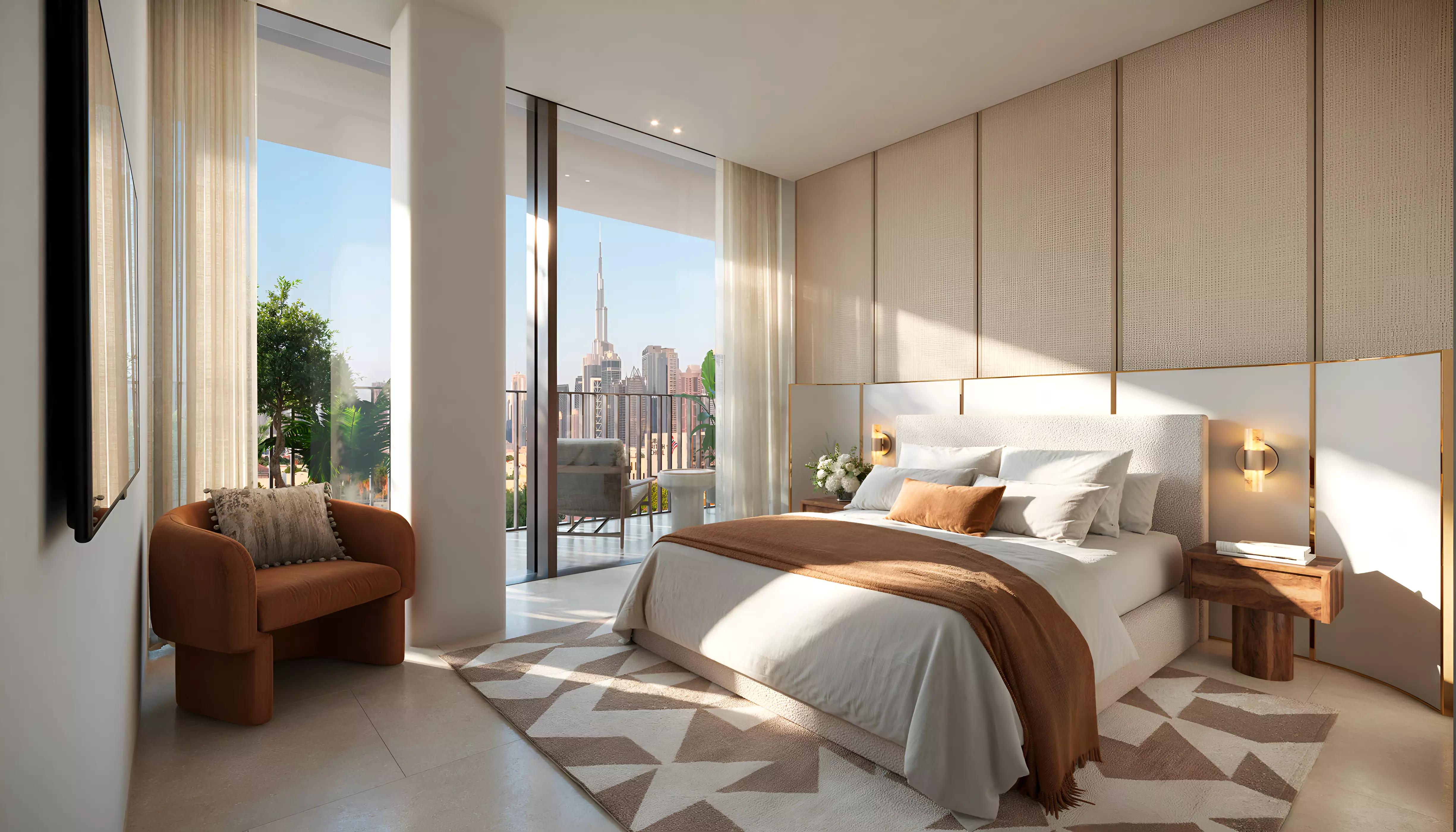 Eden House The Park apartment interior living space, Al Wasl, Dubai