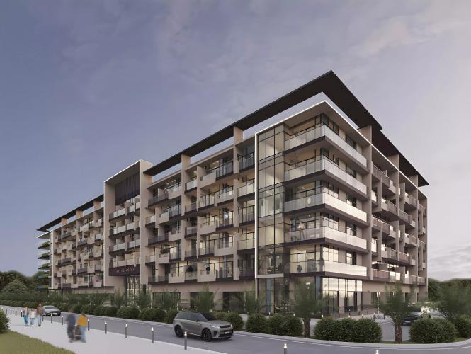 Belle Reve by Zimaya building exterior in Jumeirah Village Circle, Dubai